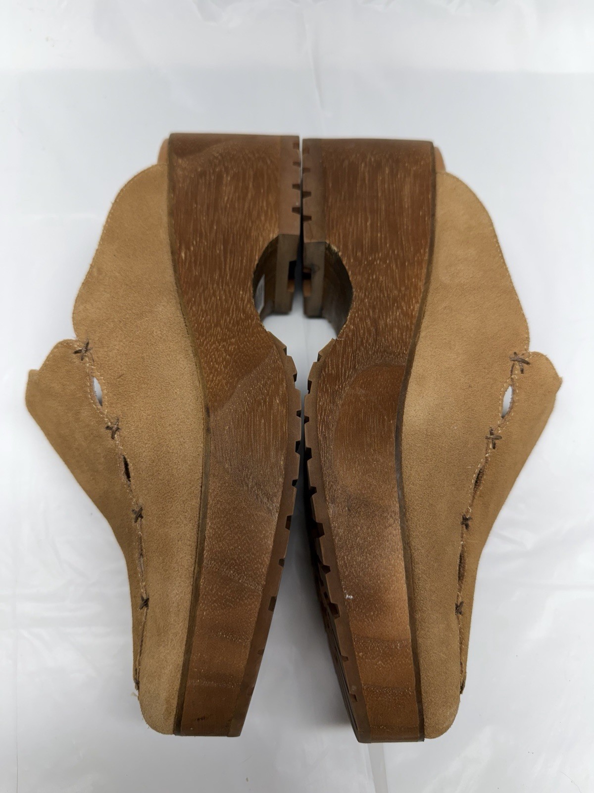 Kelsi Dagger Brooklyn Wells Mules Brown Leather Slip On Shoes Size 9.5