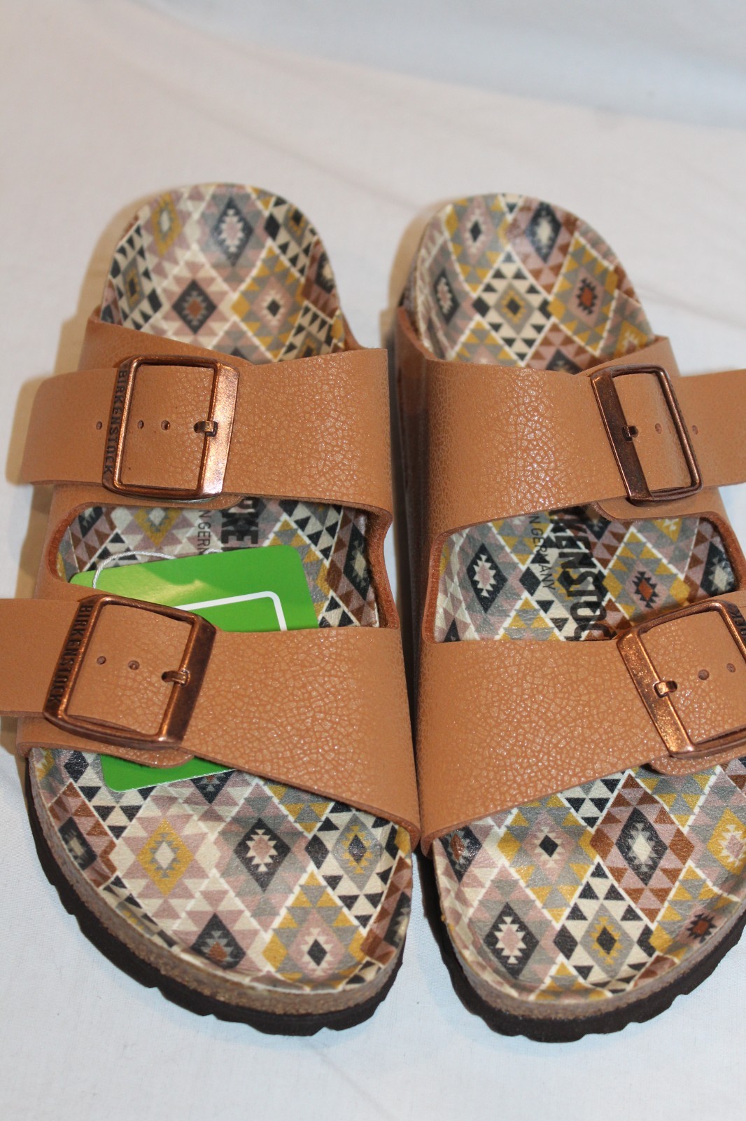 Birkenstock Women’s Arizona Leather Sandals PECAN EU 37 US 6-6.5 NIB NARROW