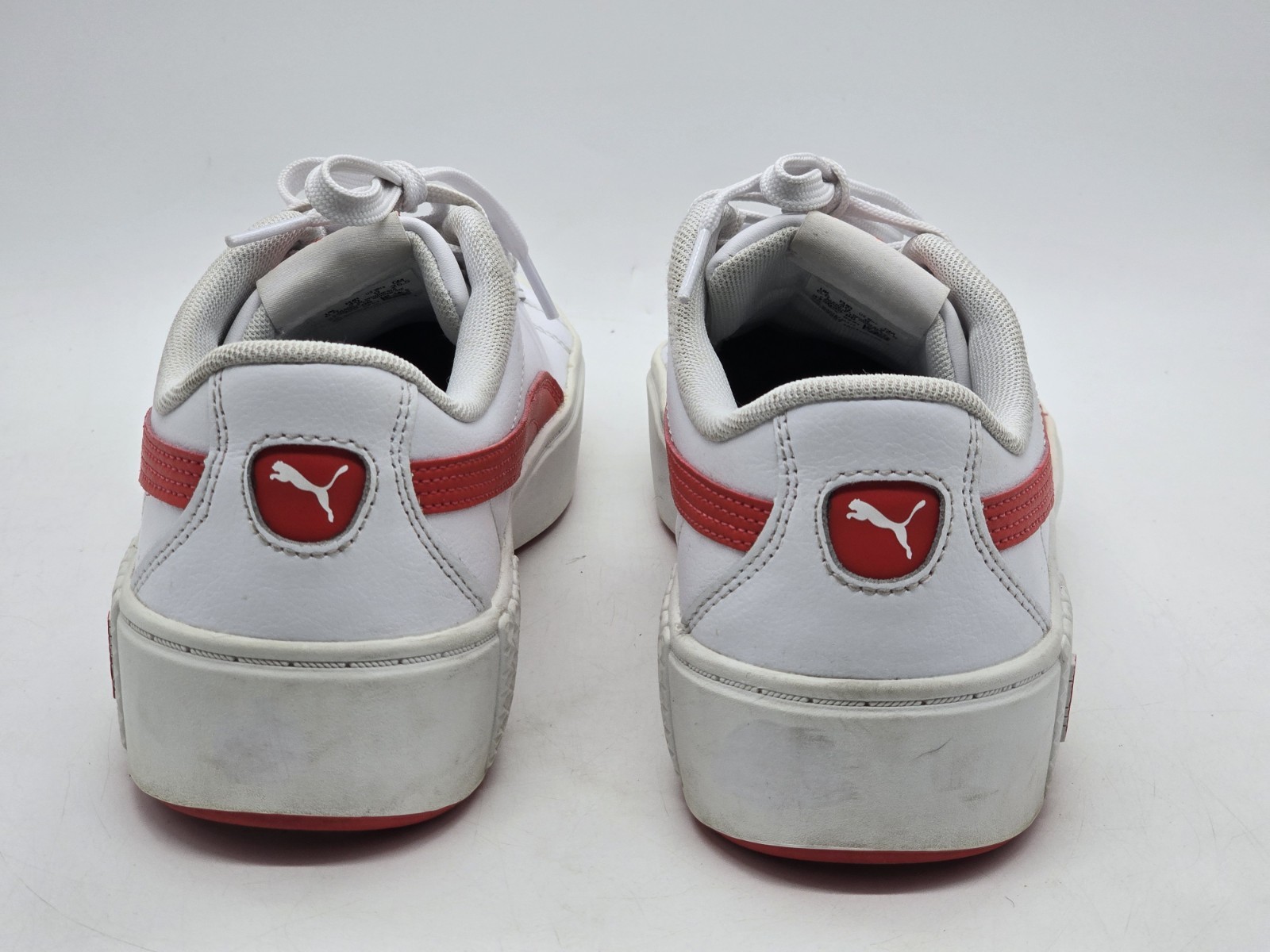 Womens Sneakers Puma Smash Platform V2 Casual Size 9 White Red Style 373035-06