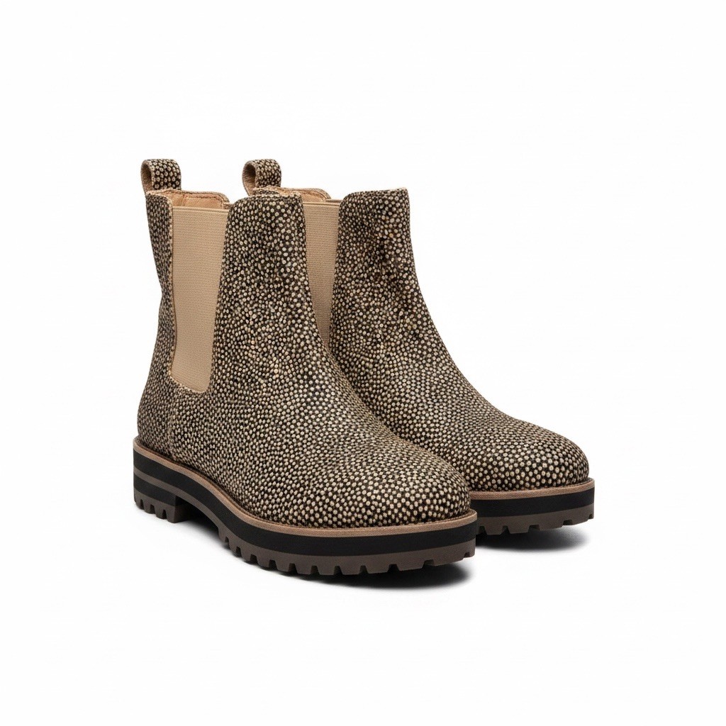 Madewell the Ivy Chelsea boot mini dot ankle boots calf hair size 8