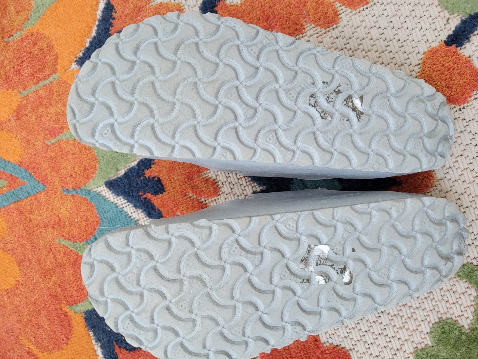 Silver/Grey Foam Birkenstocks Size 39