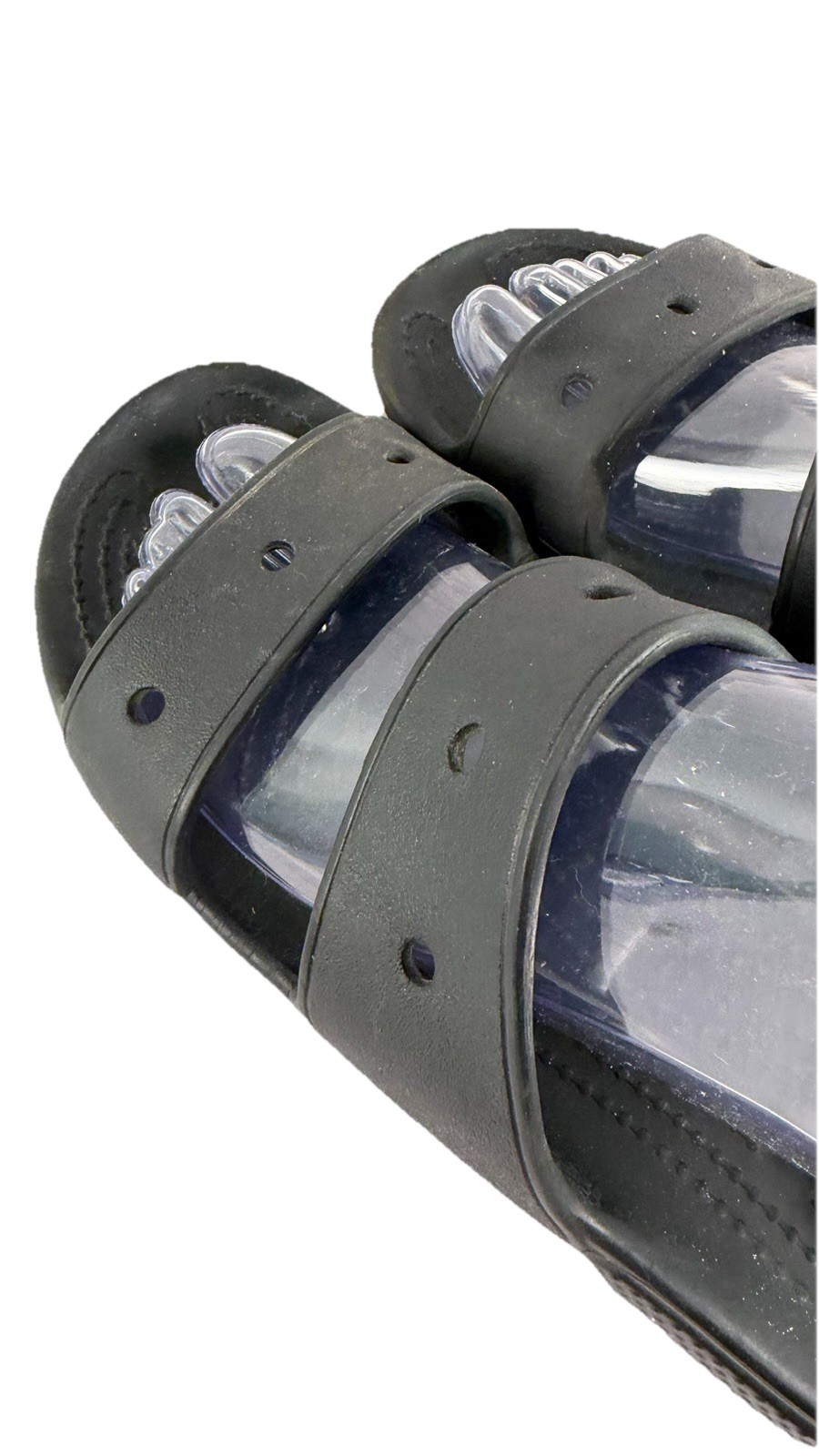 Crocs Unisex Adults Black Comfort Two Strap Slip-On Slide Sandals Size M5 W7