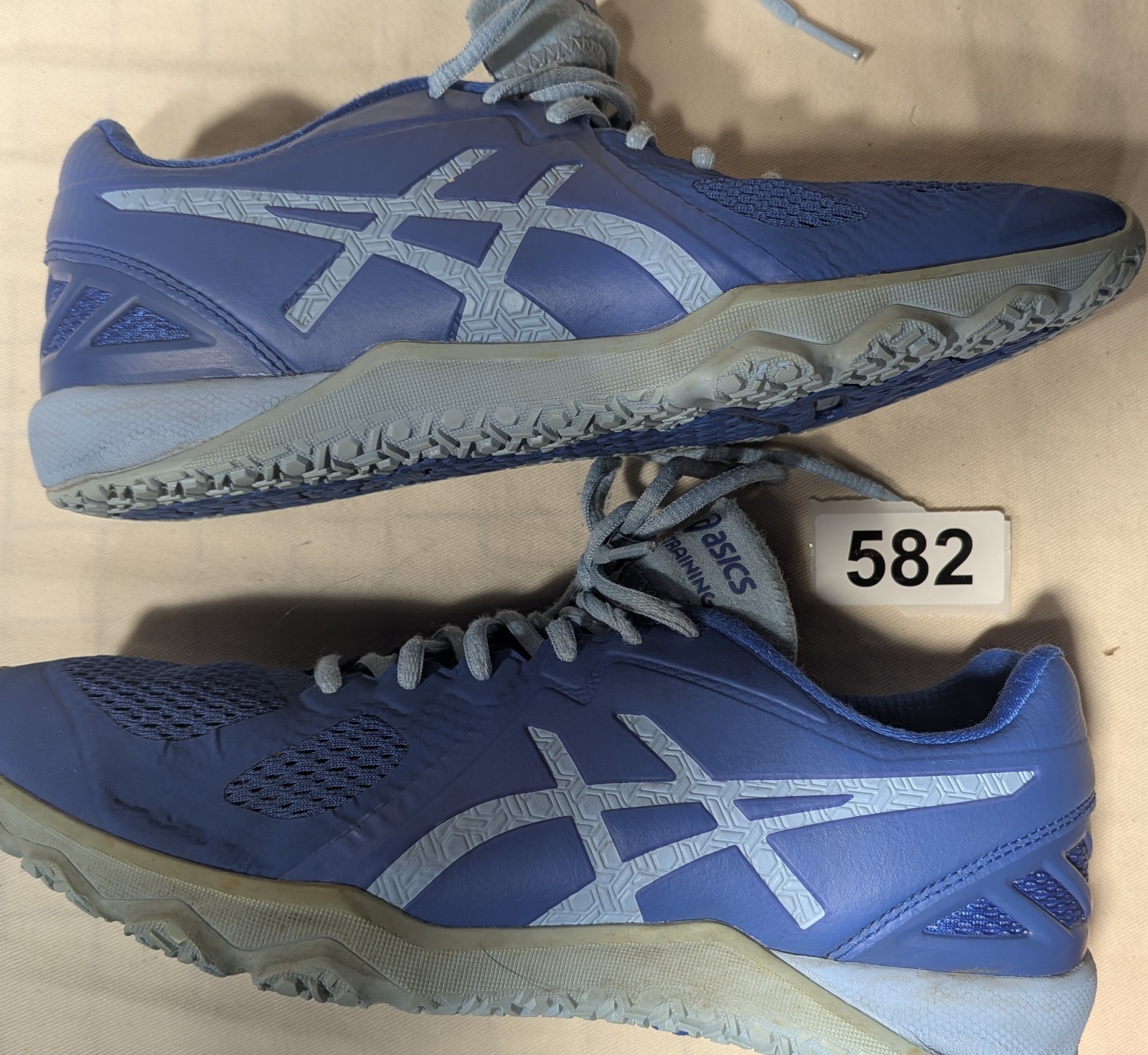 ASICS S753N Women’s Blue Light Blue Lace Up Training Athletic Sneakers Synthetic