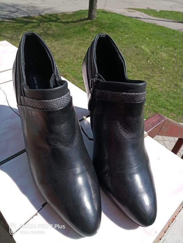 Women Gerry Weber Ankle Boots Black Leather 38 #80VX