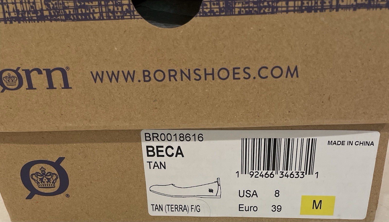 BORN SHOES WOMEN BR0018616 BECA TAN SIZE USA 8 WOMENS BRAND NEW IN ORIGINAL BOX