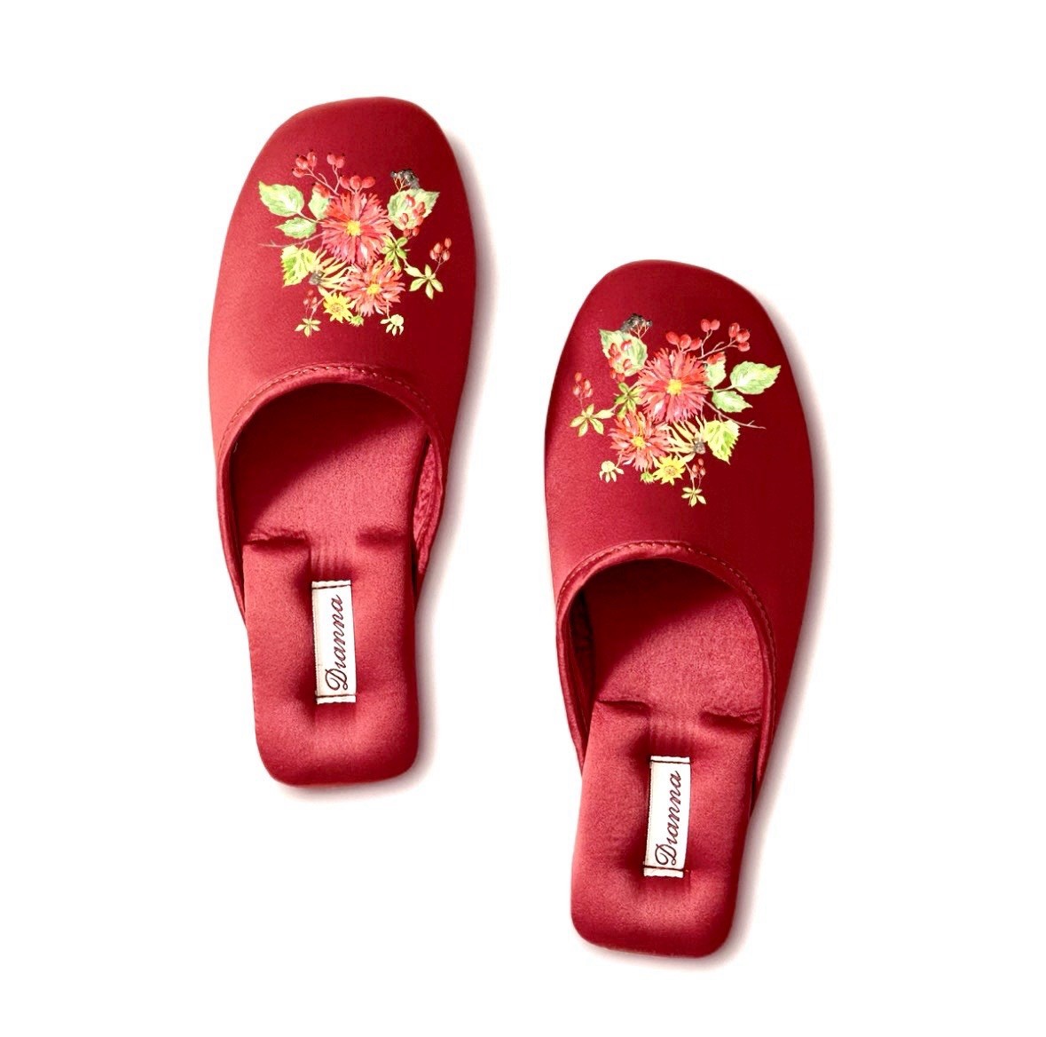 Satin Home Slippers for Women’s Non-Slip High-Quality, US 6 ( EU 36-37) Claret