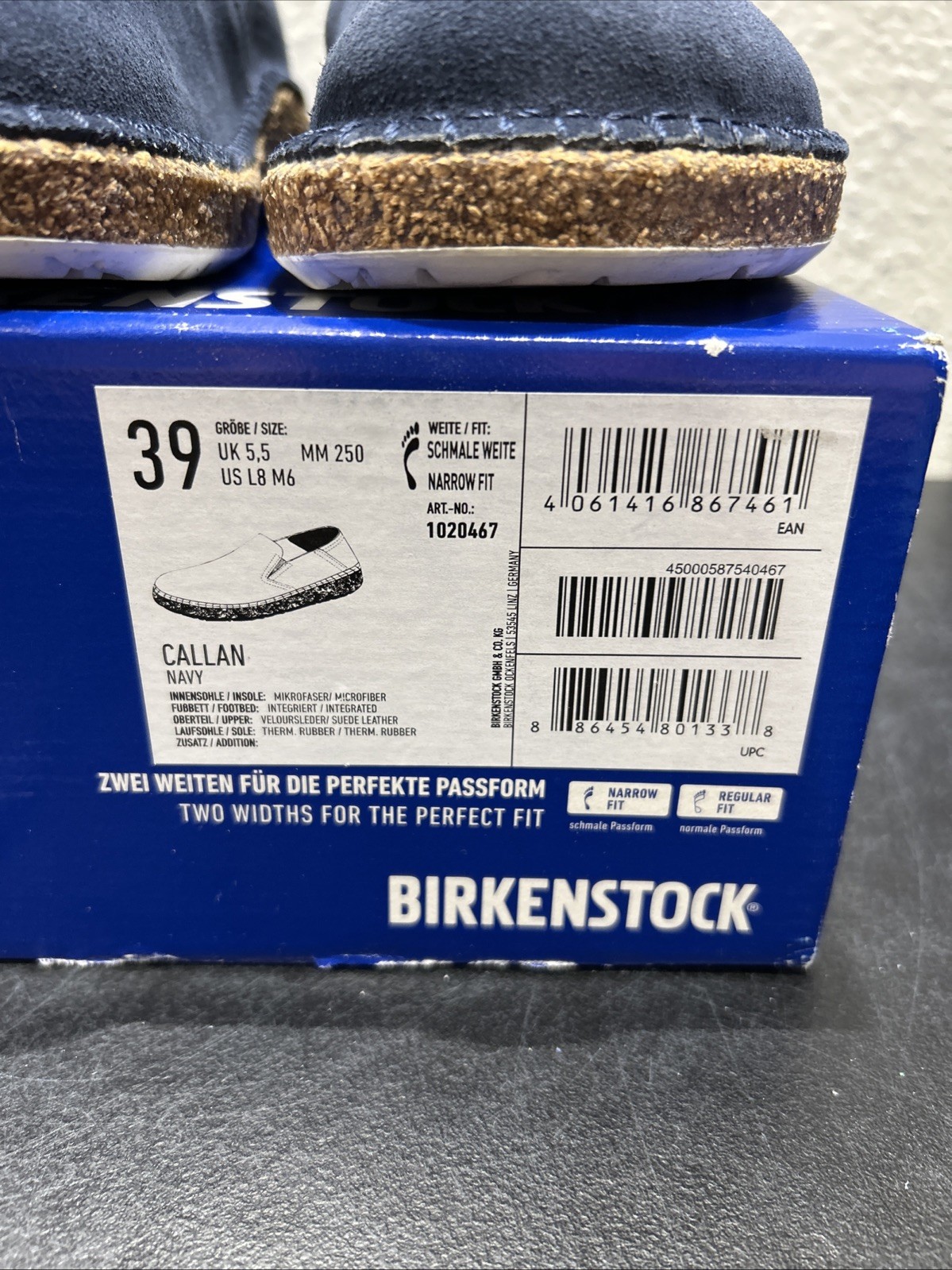 Birkenstock Callan Navy EU 39 US W8 M6