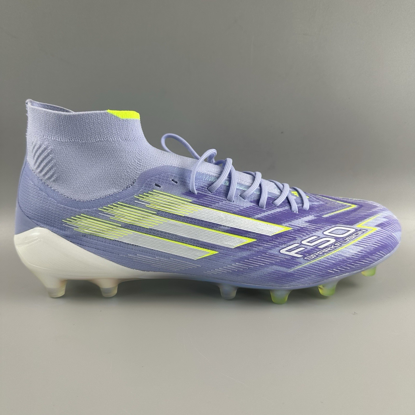 Adidas F50 Sparkfusion Elite Mid FG AG Soccer Cleats Women Size 9.5 Purple NEW