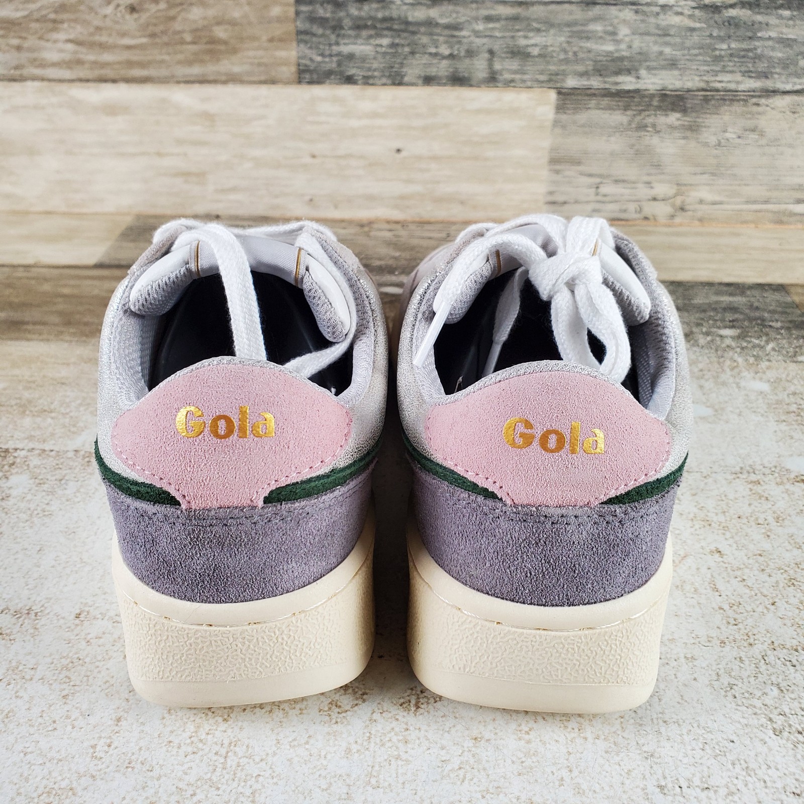 Gola Superslam Blaze Womens Shoes Sz 6.5 Gray White Silver Lifestyle Sneakers