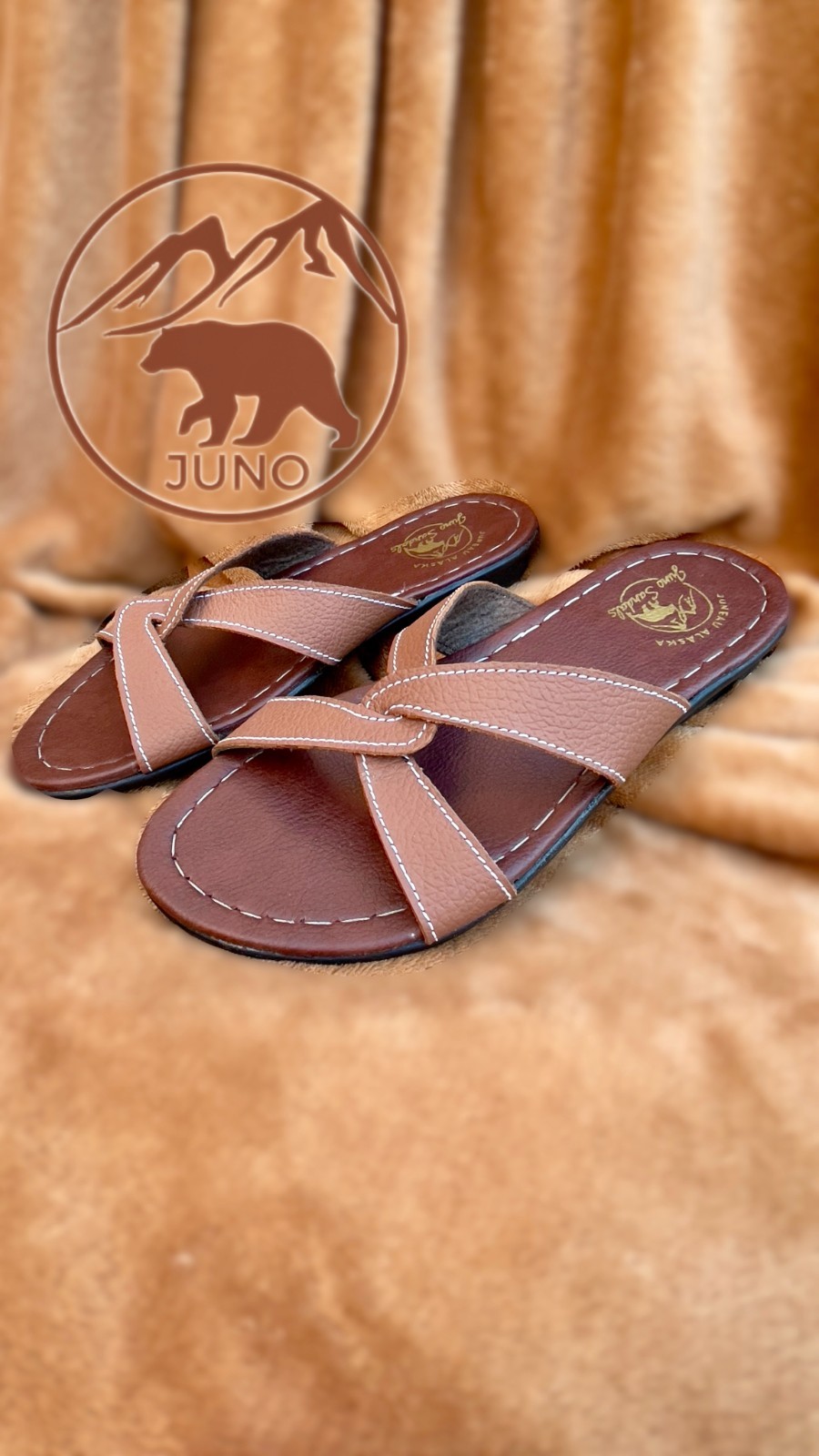 Women’s Sandals Slide Leather Handmade Stitched ( YAKOBI )