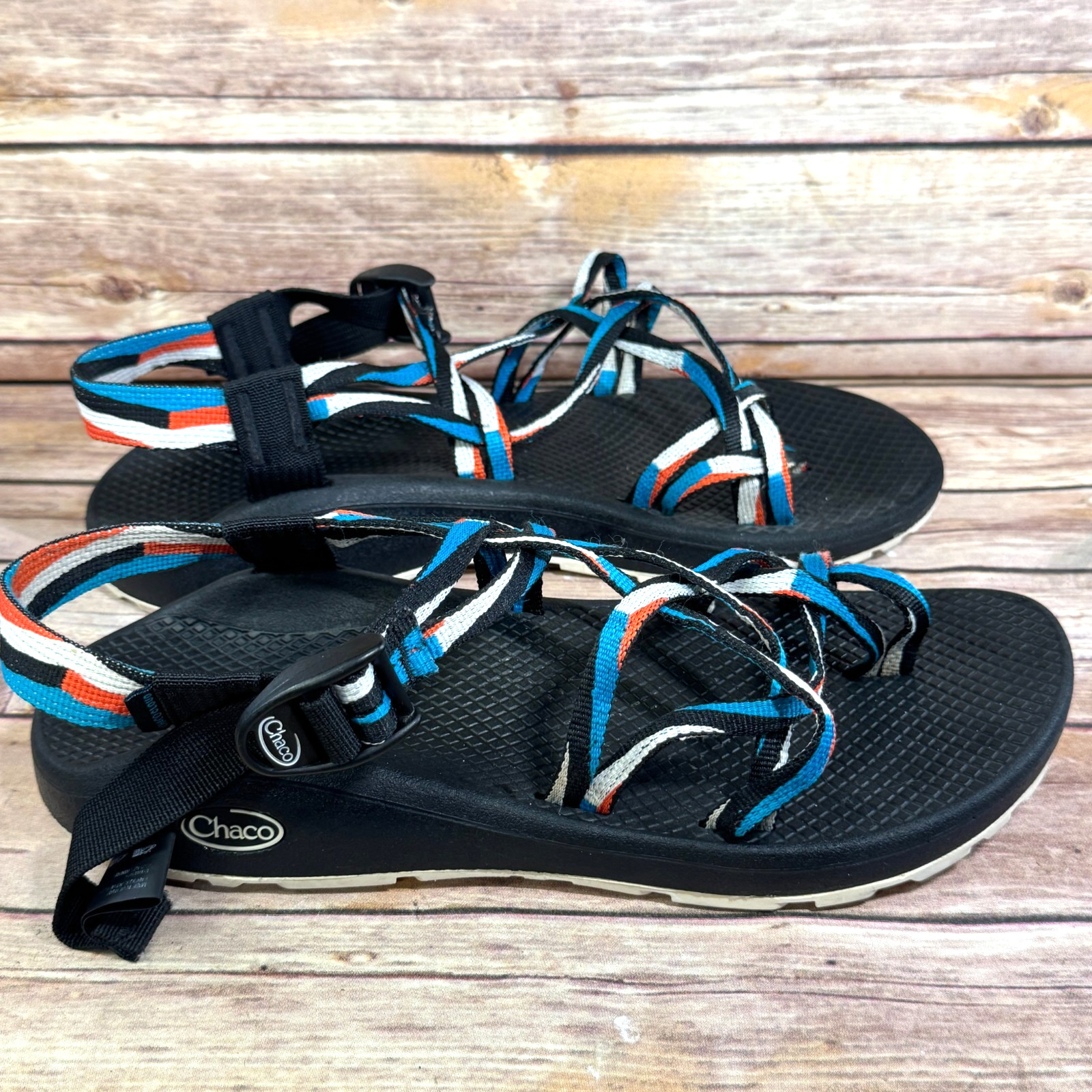 Chaco Z/Cloud X2 Sport Womens Hiking Water Sandals Teal Orange Black 11