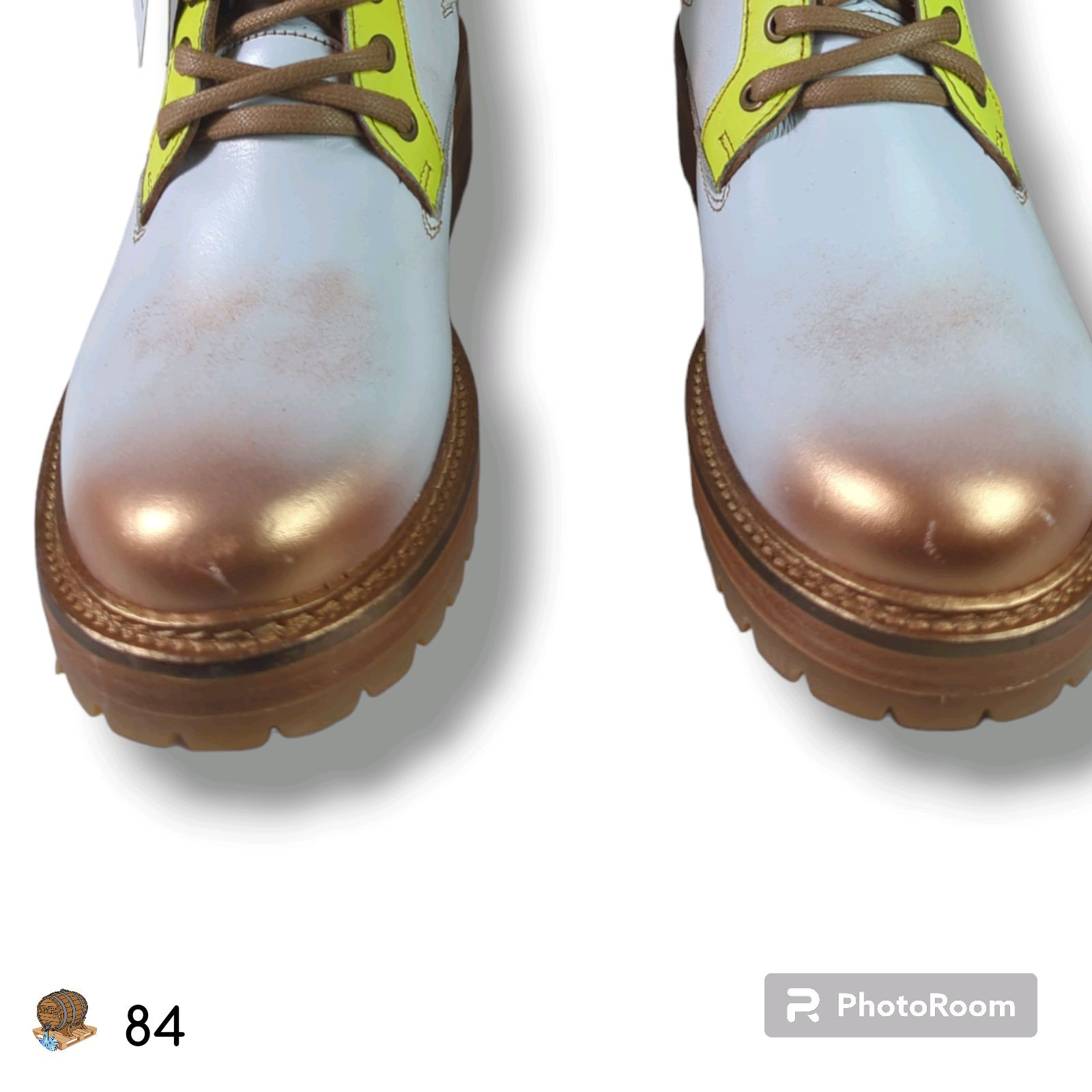MEZCALERO – Ashlee Supernova White – Fashion Combat boots for Women (Size 7)