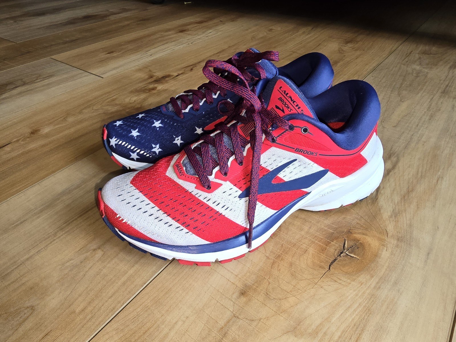 Brooks Launch 5 Victory Stars Stripes 4th USA Women’s Running Shoes sz 7