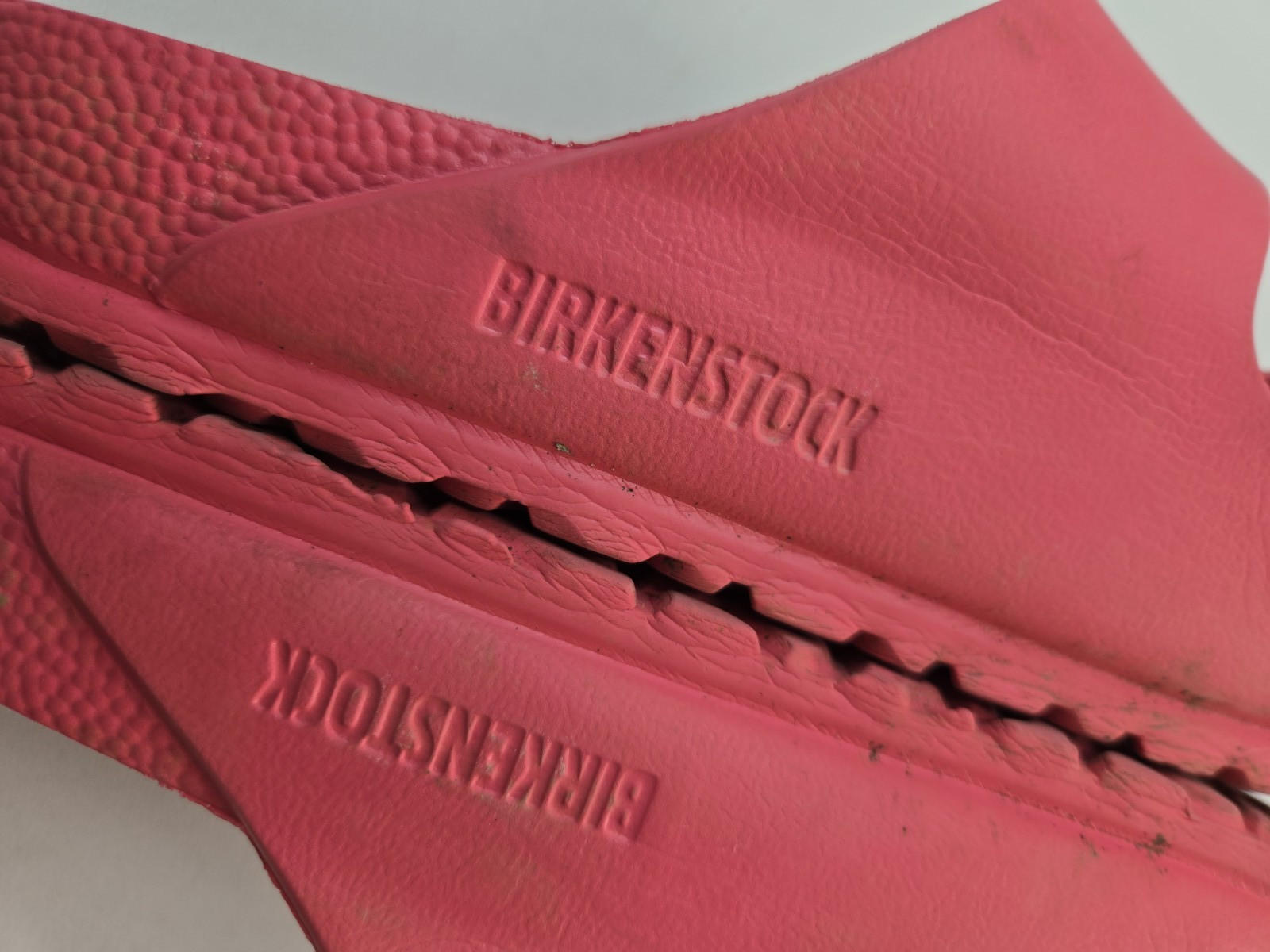 Birkenstock Arizona EVA Pink Rubber Buckle Slides Sandals Womens 7 Mens 5