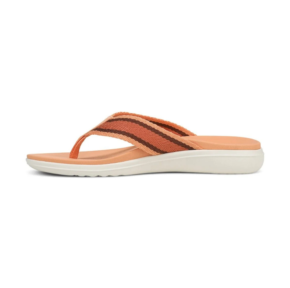 Vionic Bella Braid Toe Post Sandal, Shell Coral Multi Color, New, Freeship