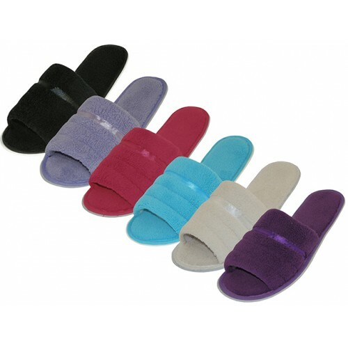 Women’s Cotton House Terry Slippers with Band Sizes M L XL New