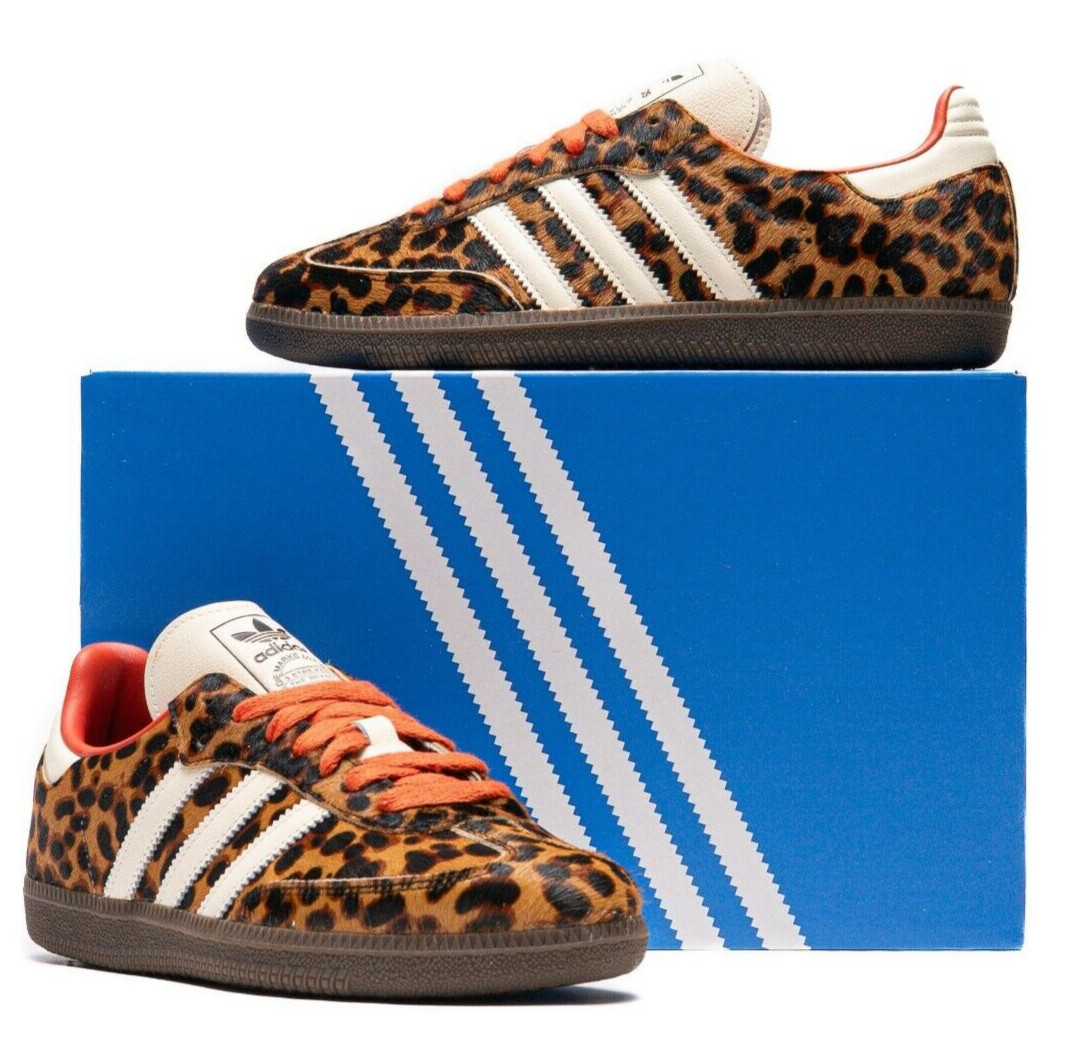 adidas Samba OG Preloved Red Leopard JI2734 Women’s Size New