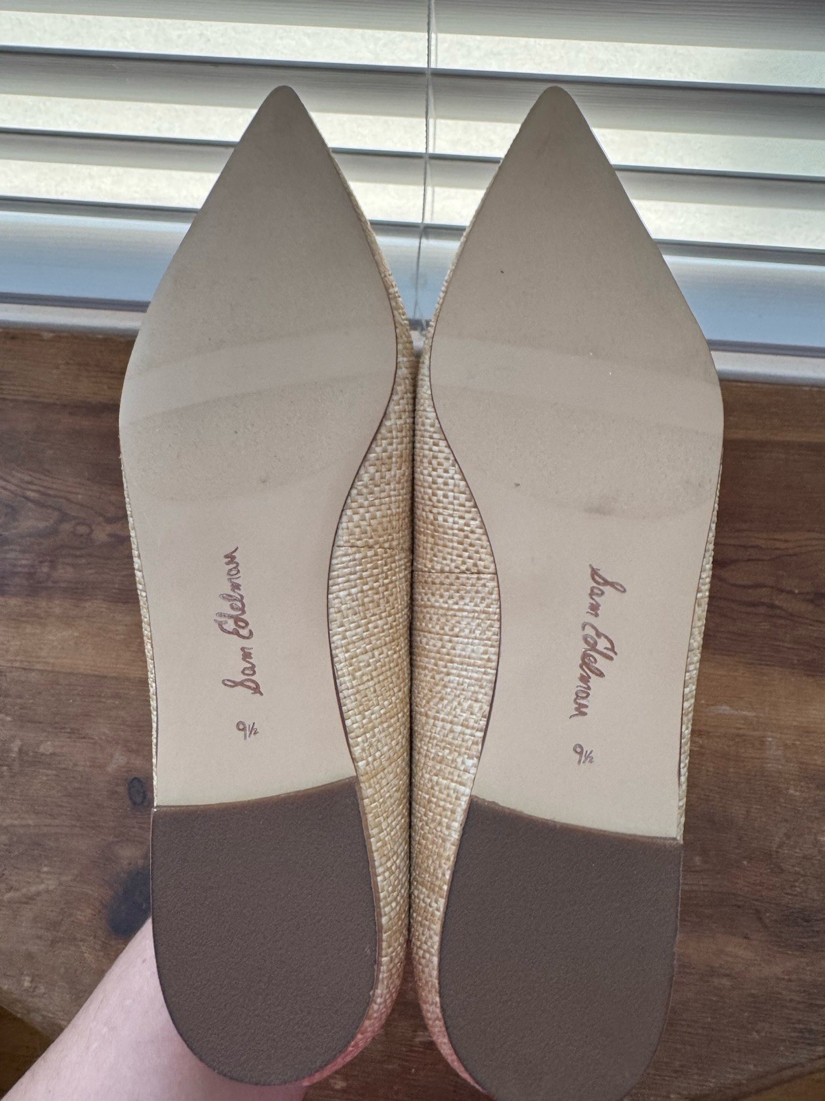 Sam Edelman Wanda Point Flat Sz 9.5 in Beechwood Weave – NWOB