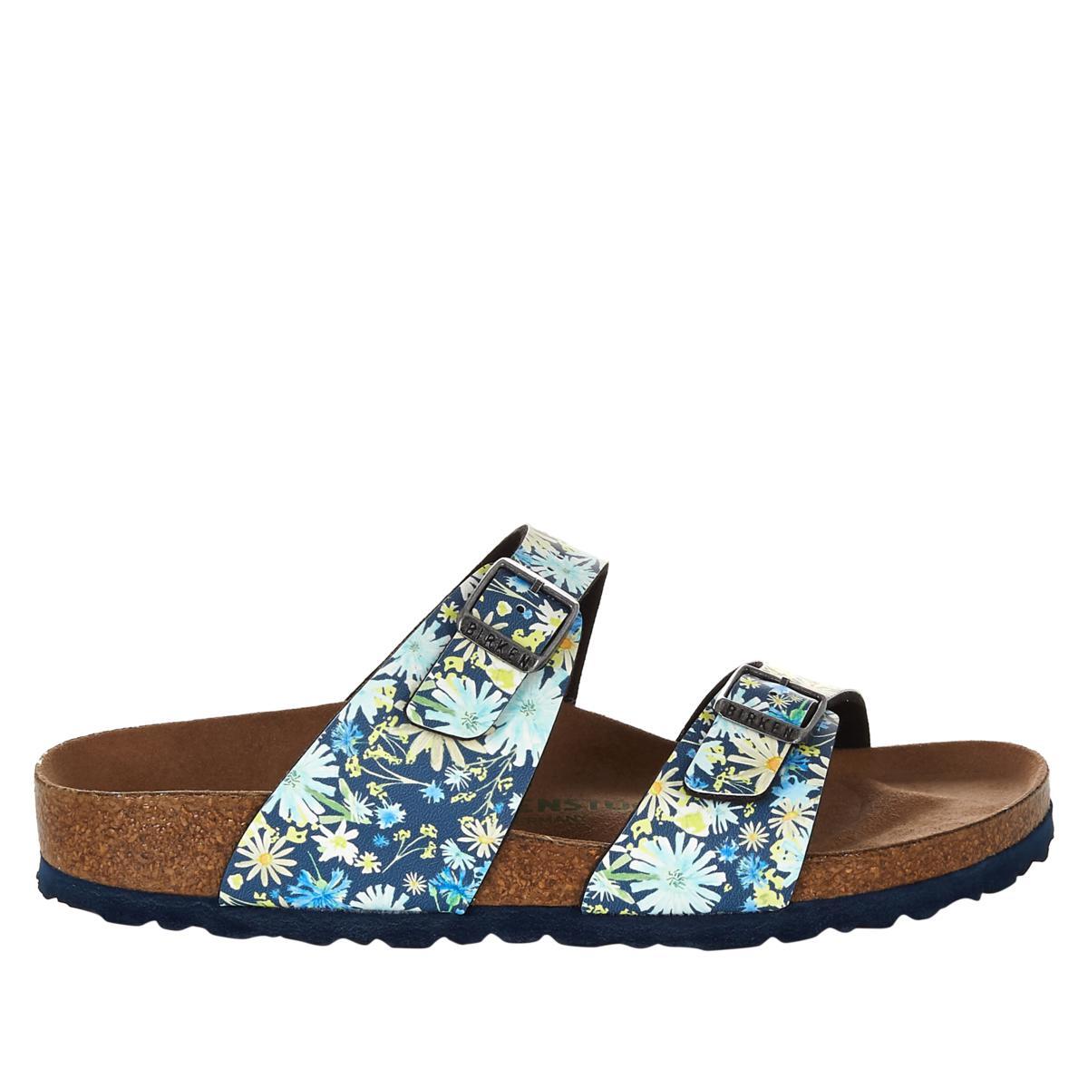Birkenstock Sydney NARROW VEGAN floral Slides Sandals Birko-Flor CHOOSE SIZE new