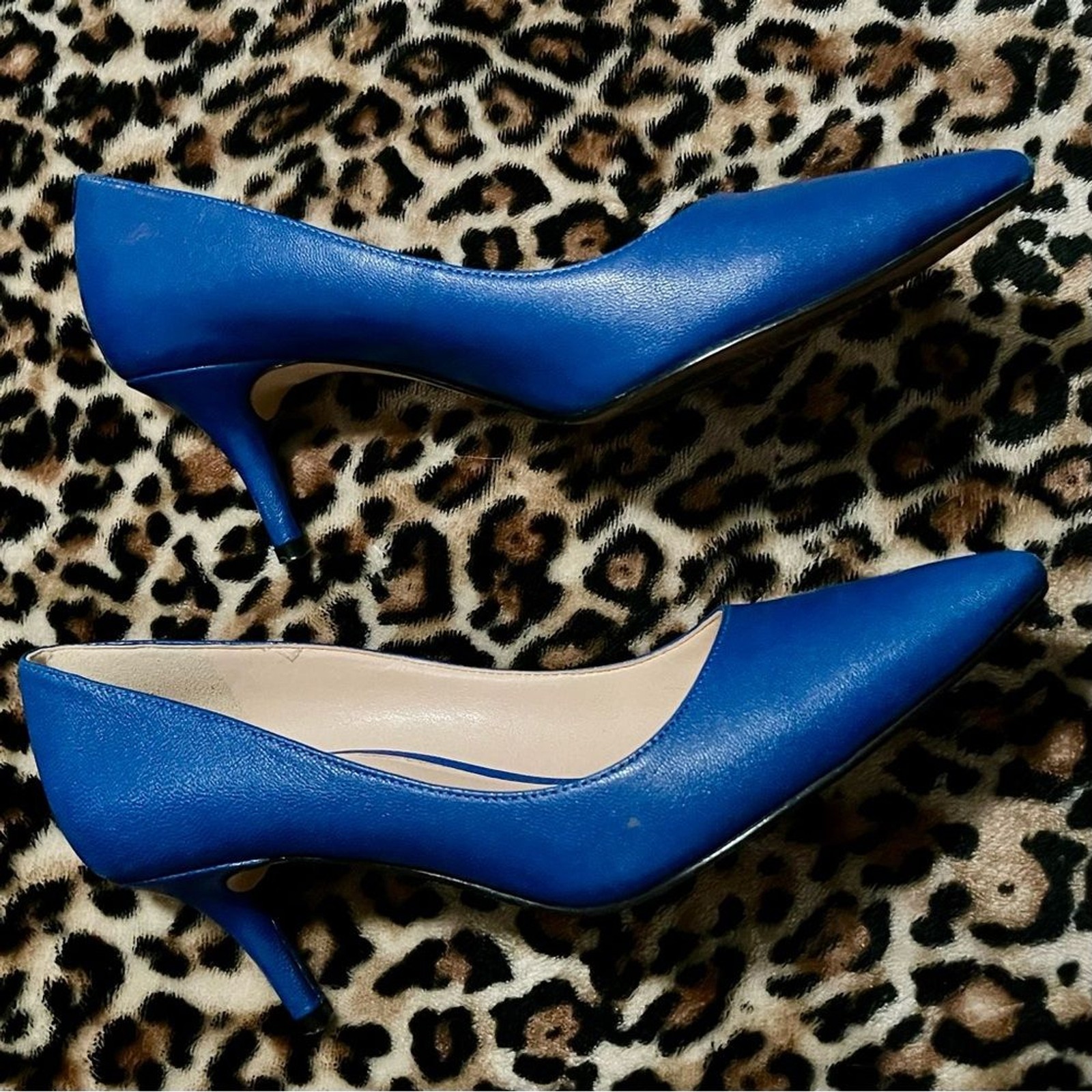 Nine West Patent Margot Pumps Blue
