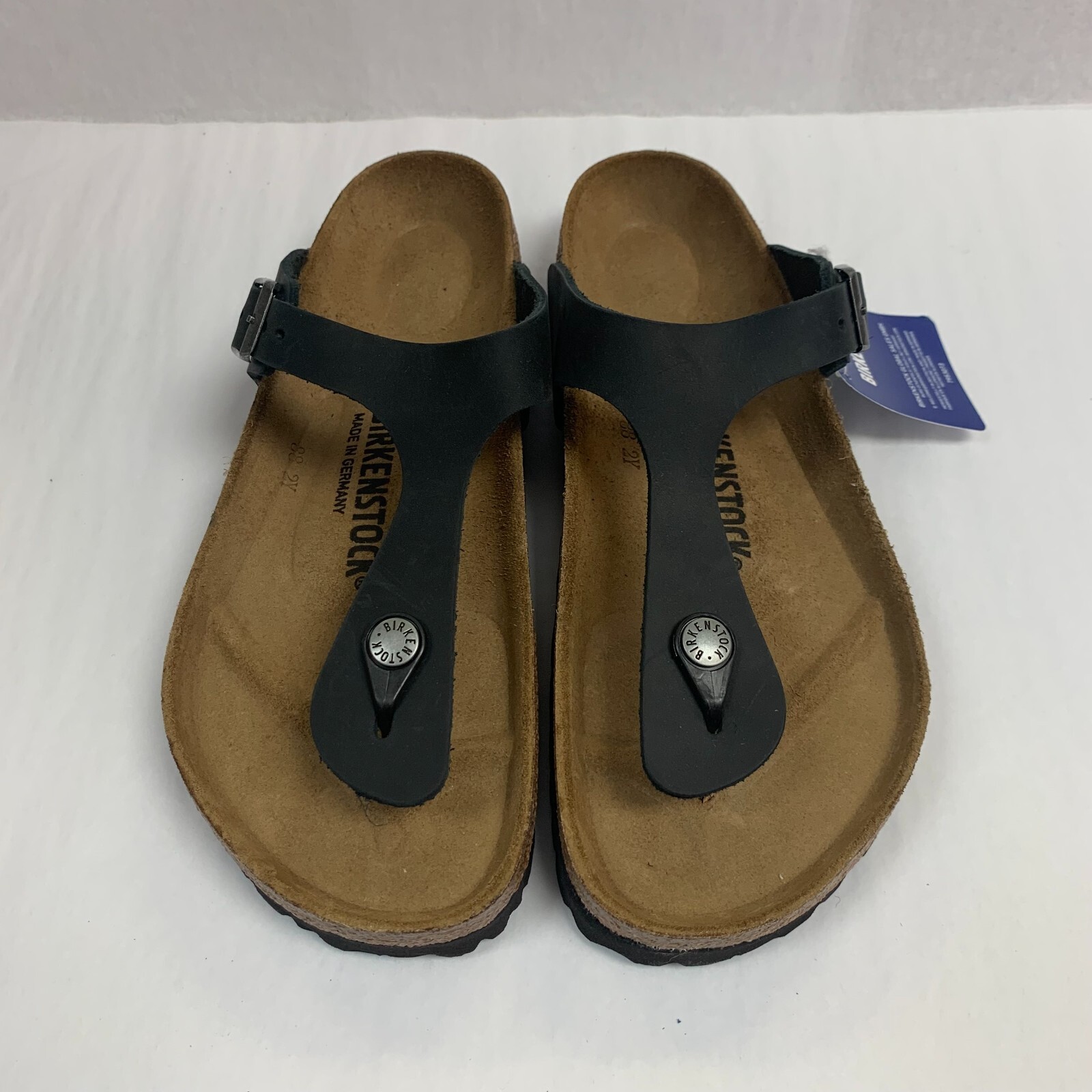Birkenstock New w/ Box Gizeh Black Oiled Leather Regular Width – Select Size