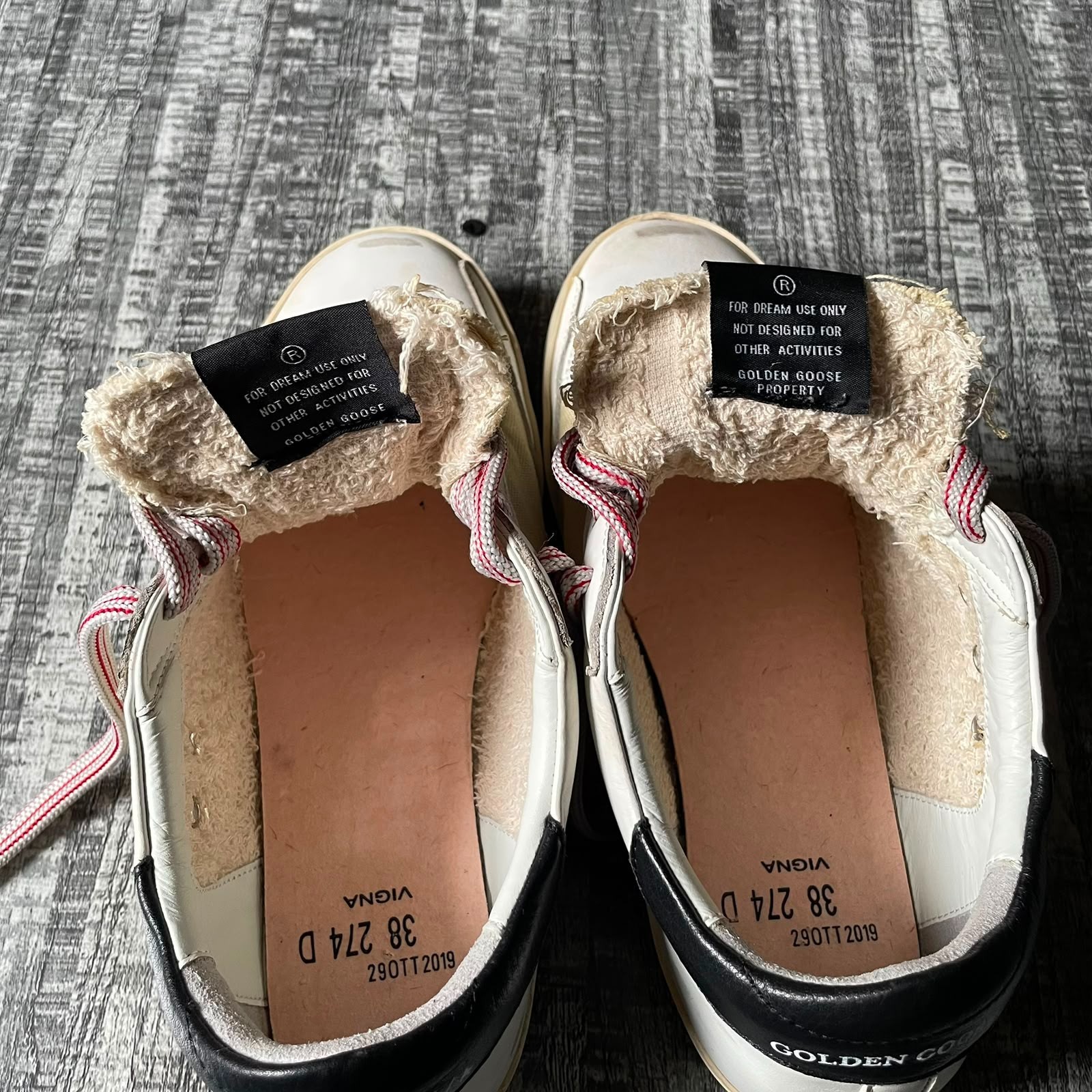 GOLDEN GOOSE SUPERSTAR WHITE LEATHER GLITTER STAR LOW TOP SNEAKERS SIZE EU 38