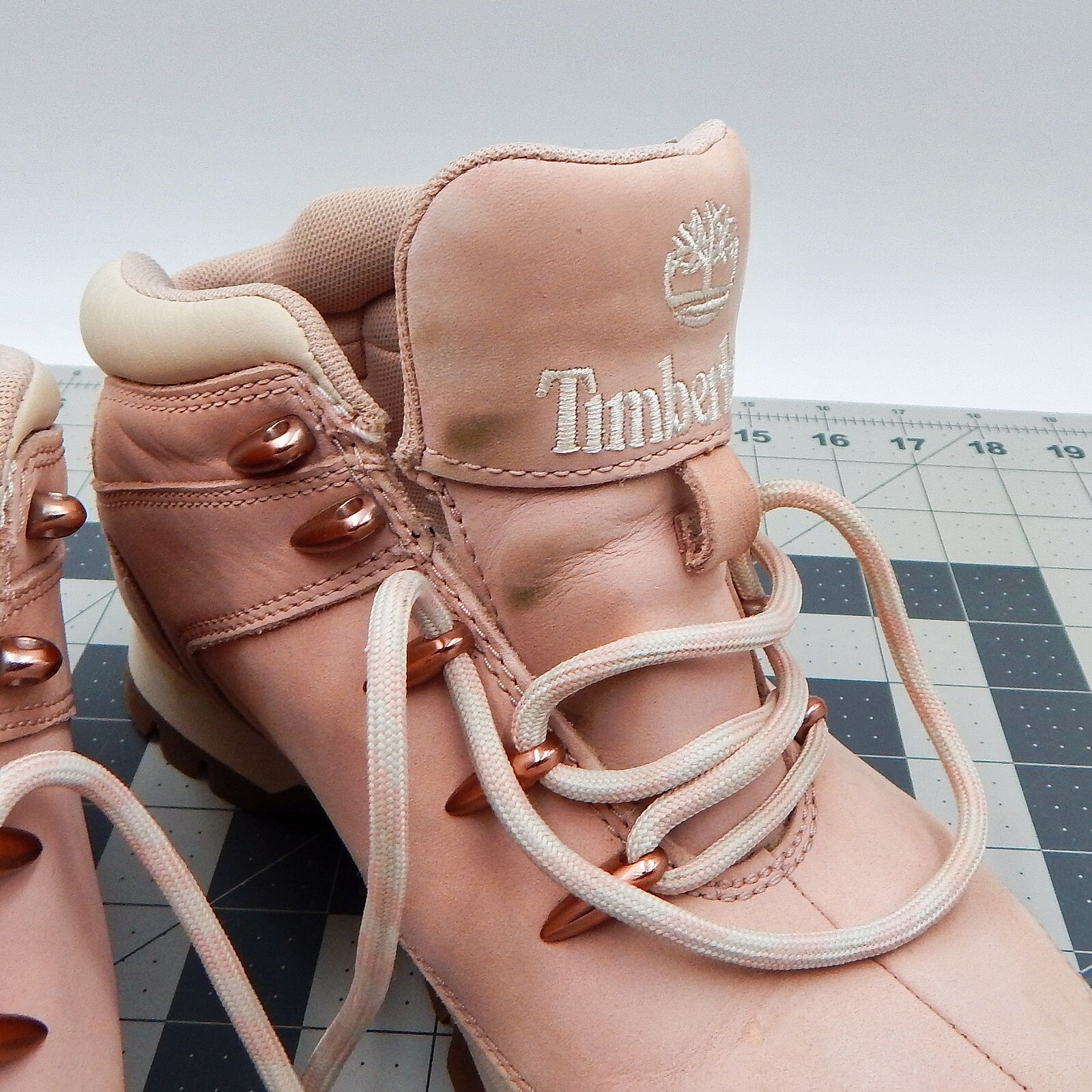 Timberland Women’s Euro Sprint Light Pink Sz 5.5 Girls Nubuck Ankle Hiker Boots
