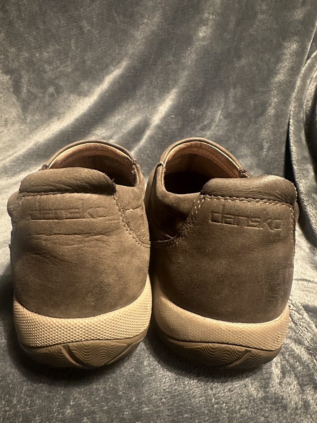 Dansko Patti Slip On Brown Milled Nubuck Vibram Sole Casual Shoes Size 38 Womens