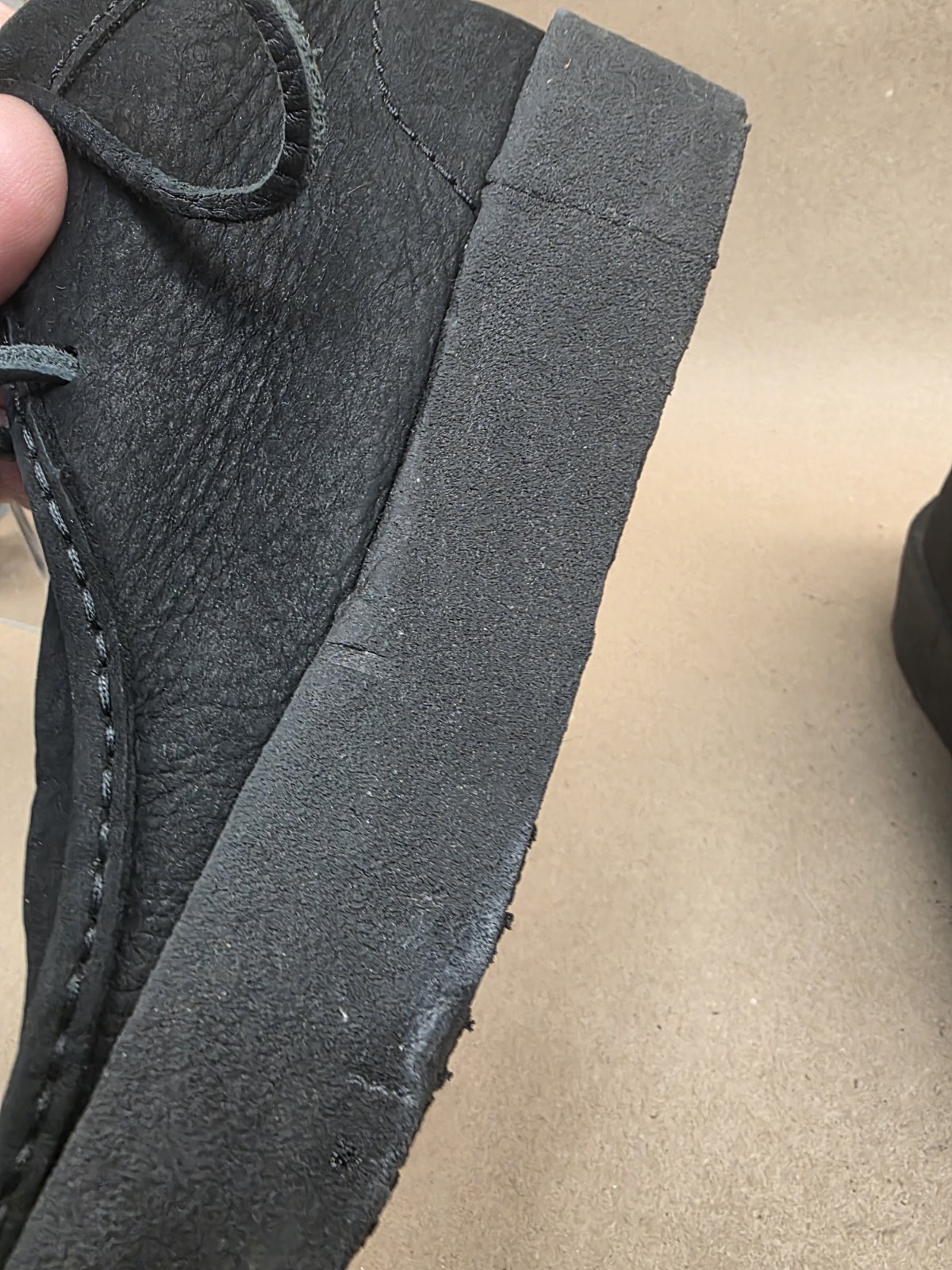 Clarks (Sz 6 M) Wallabee Cup Boot Ankle Womens Black Boots