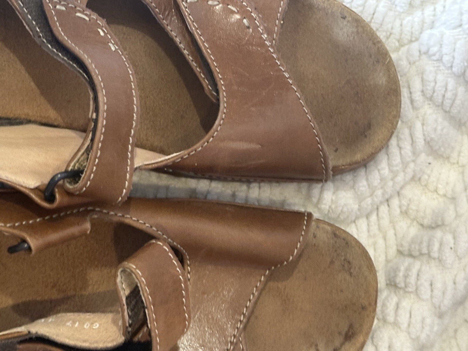Wolky Jewel Camel Brown Leather Slingback Comfort Sandals Women’s Size 40 9 US