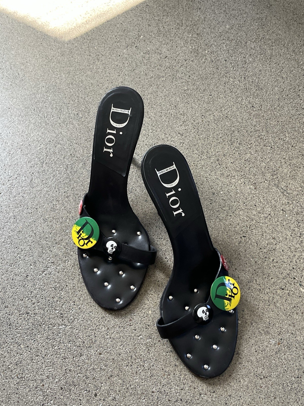 Christian Dior John Galliano SS03 “Victim” Open Toe Slip-On Mule Heels EU 39.5