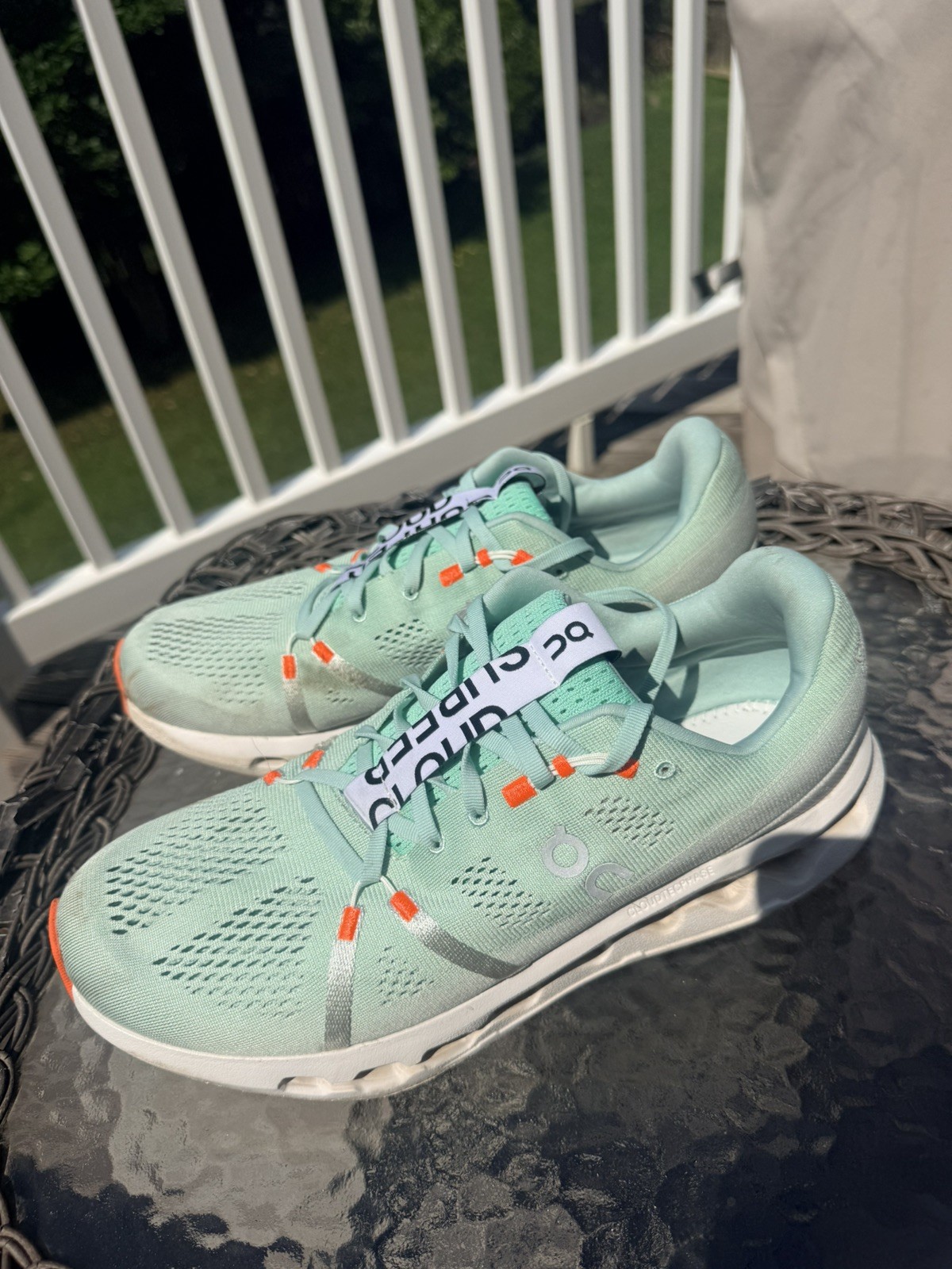 On Cloud Cloudsurfer 3WD10440248 Women’s Sz 11 Running Shoes Green Sand & orange