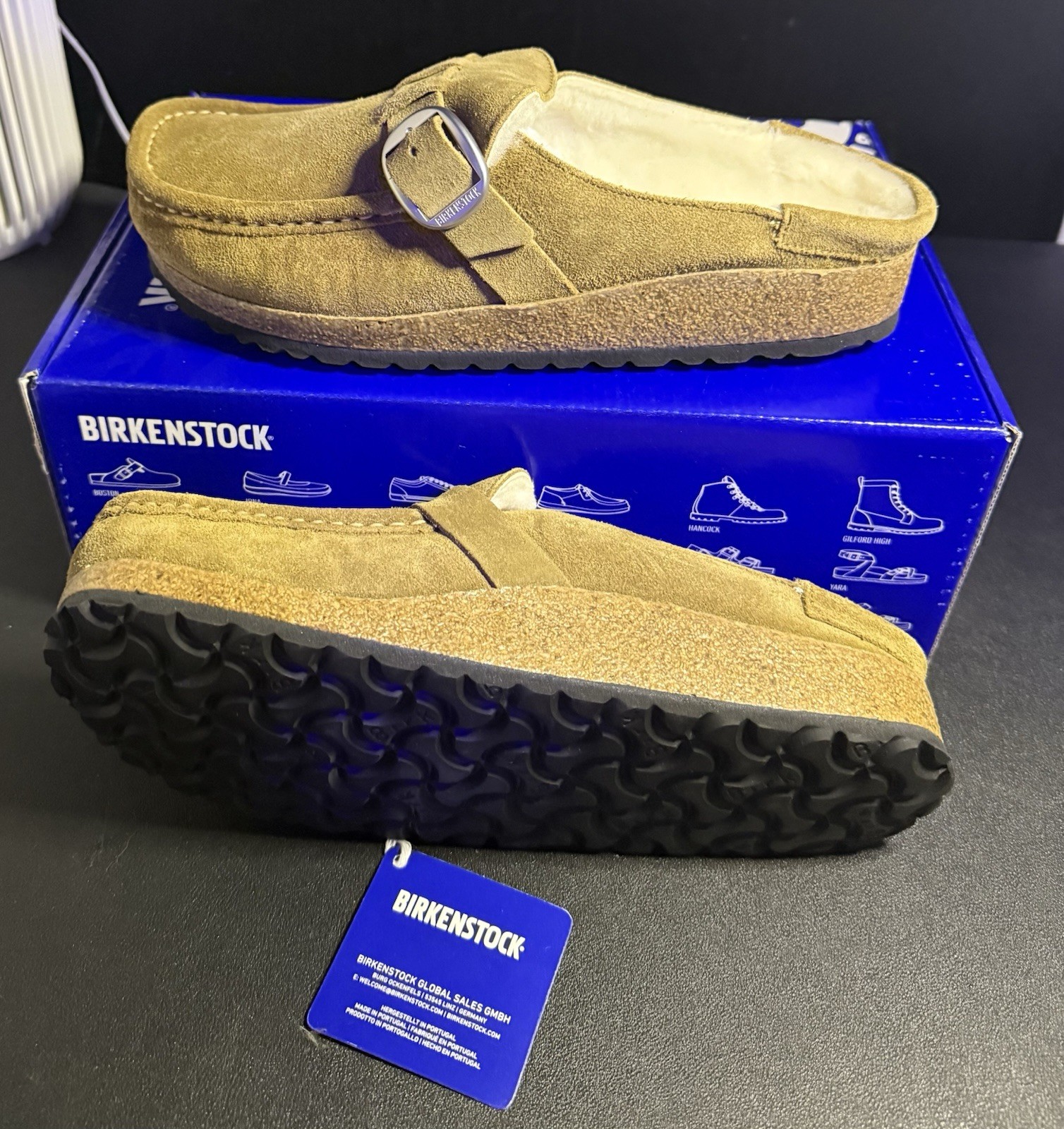 BIRKENSTOCK Buckley Shearling Clog Women’s Size US 8 / EU 39 Tea NEW – 1018127