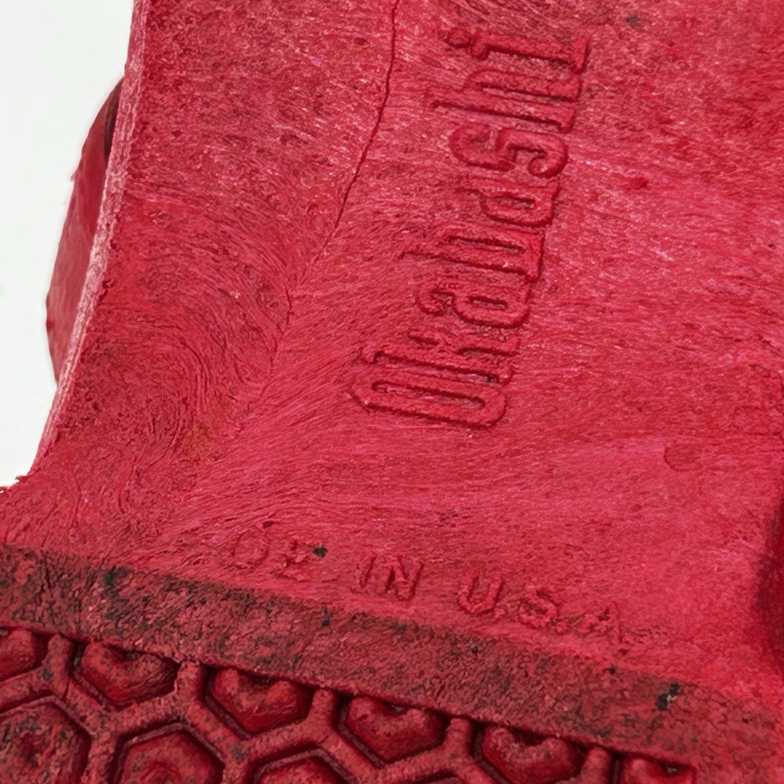 Vintage Okabashi Red Wedge Slide Sandals Women’s Size M/L