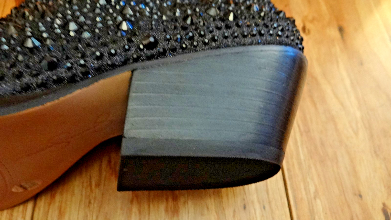 Jessica Simpson Tamira2 Western Boots Black Micro Flash Rhinestones 7M New