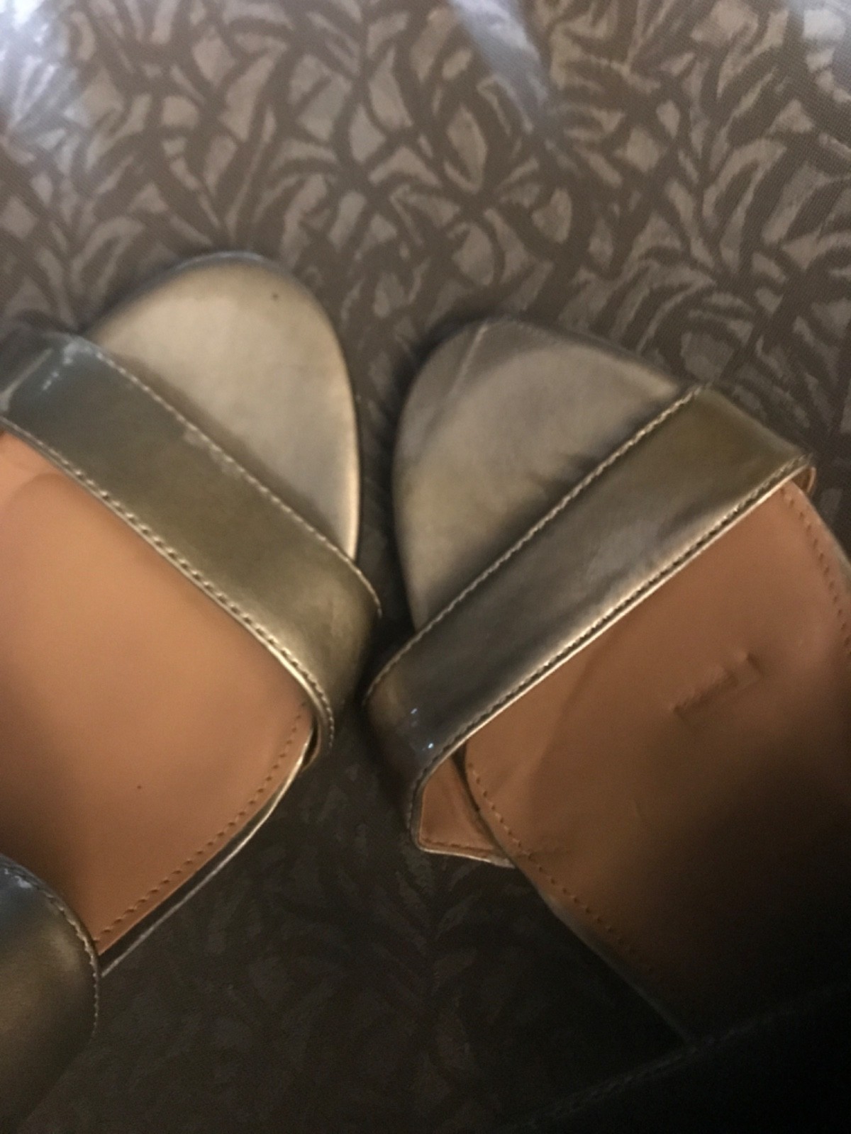 Calvin Klein Cecily Women’s Silver Open Toe Sandals Heels Size 7 US Leather