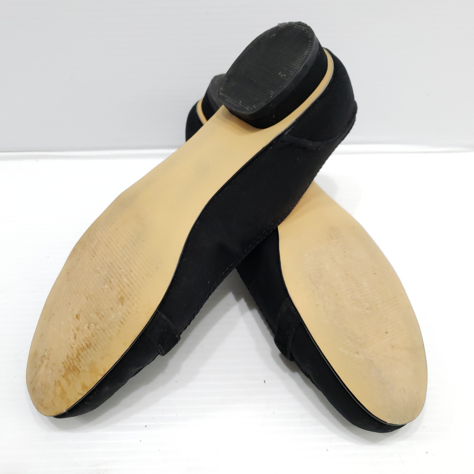Ros Hommerson Black Textile/Leather Lined Upper Casual Loafer Flats Sz 8W