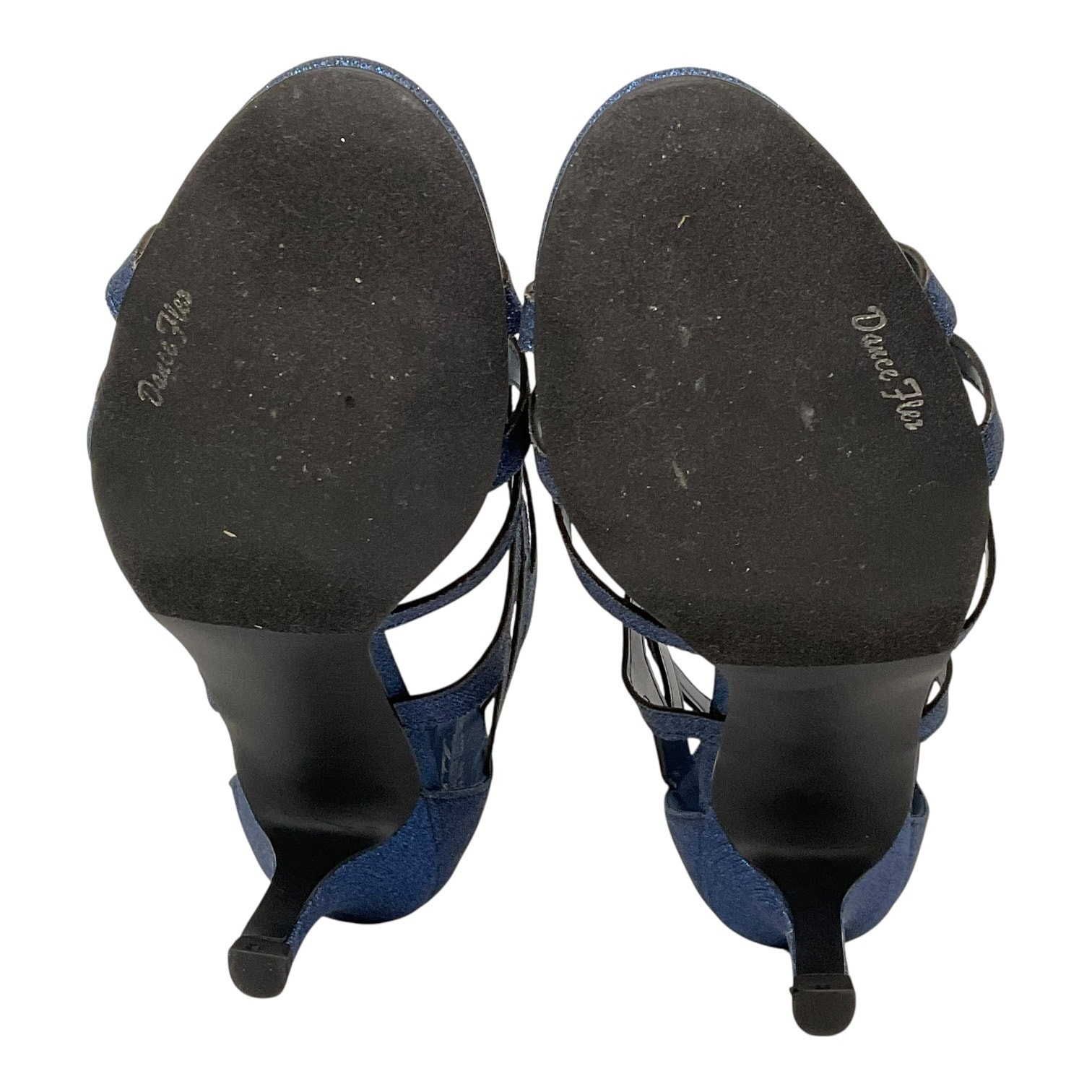 Easy Street Women’s Flattery Glitter Evening Sandals Navy Size 9 1/2 W
