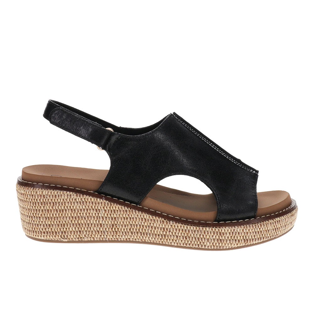 Corkys Volta Ii Studded Wedge Slingback Womens Black Casual Sandals 41-0334-BLK