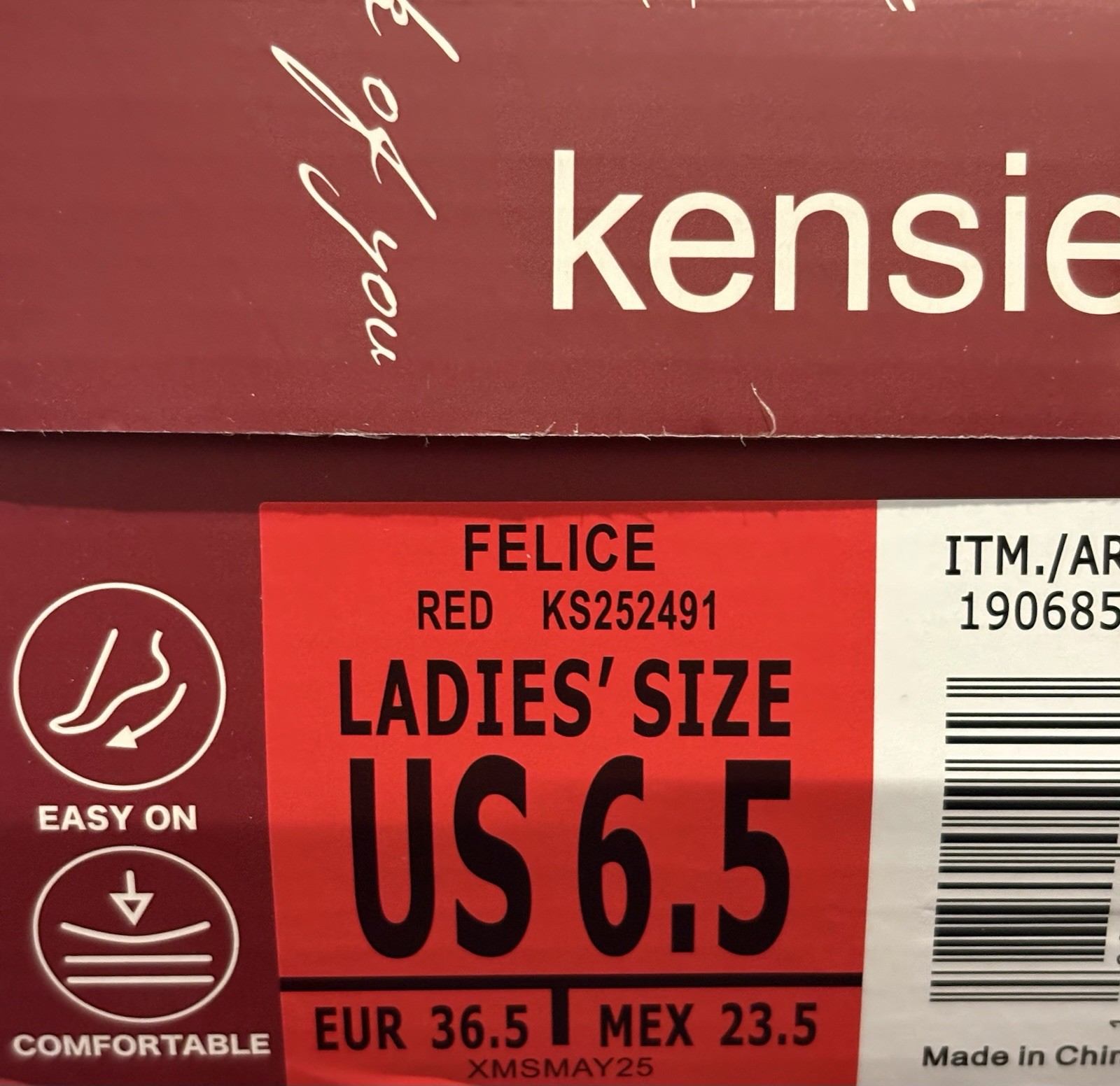 Kensie Felice Women’s Shoes Dark Red Slingback Flats Size 6.5 New In Box