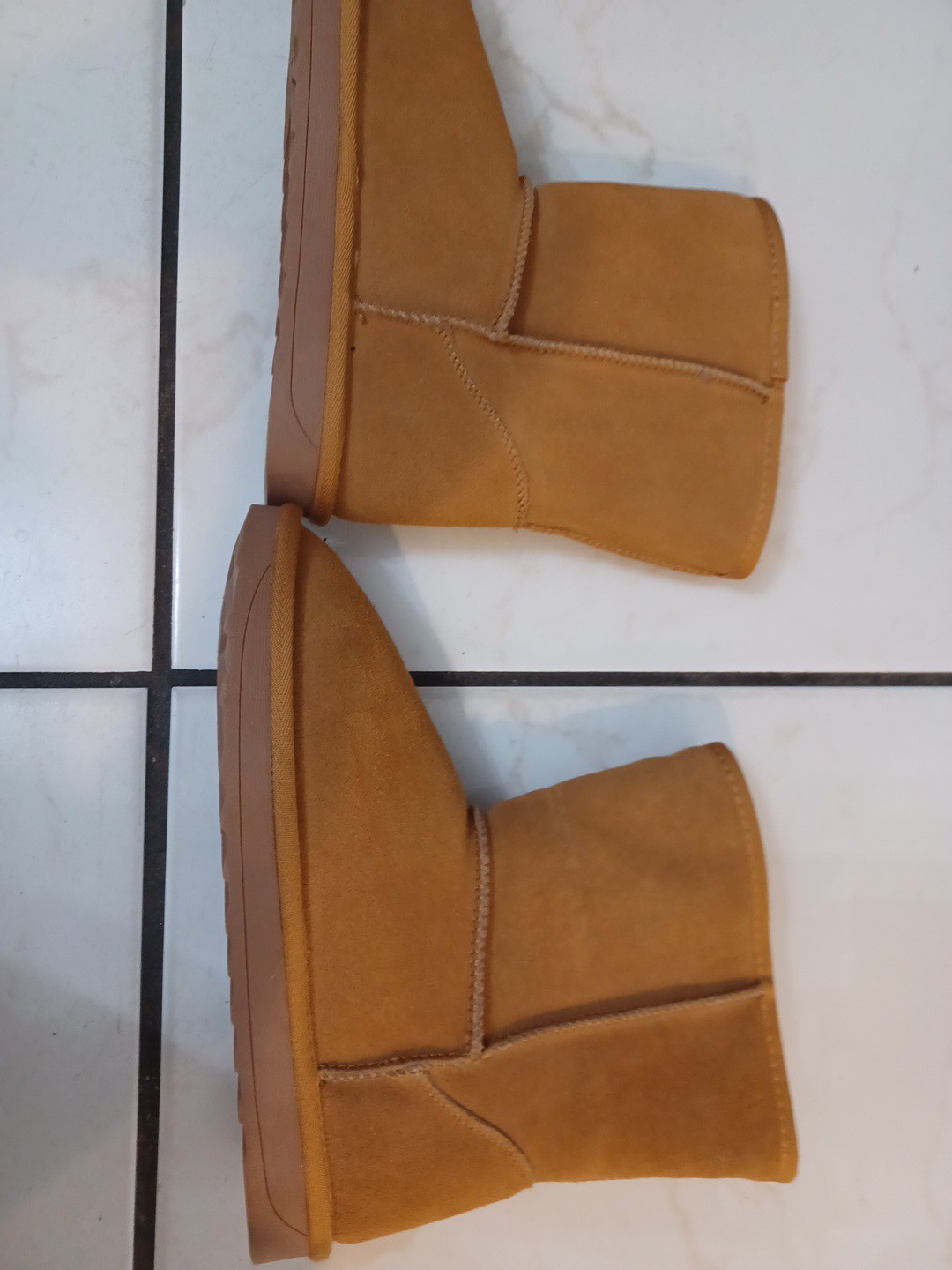 Vepose Women’s Fur Lined Suede Snow Boots Warm Leather Size 11