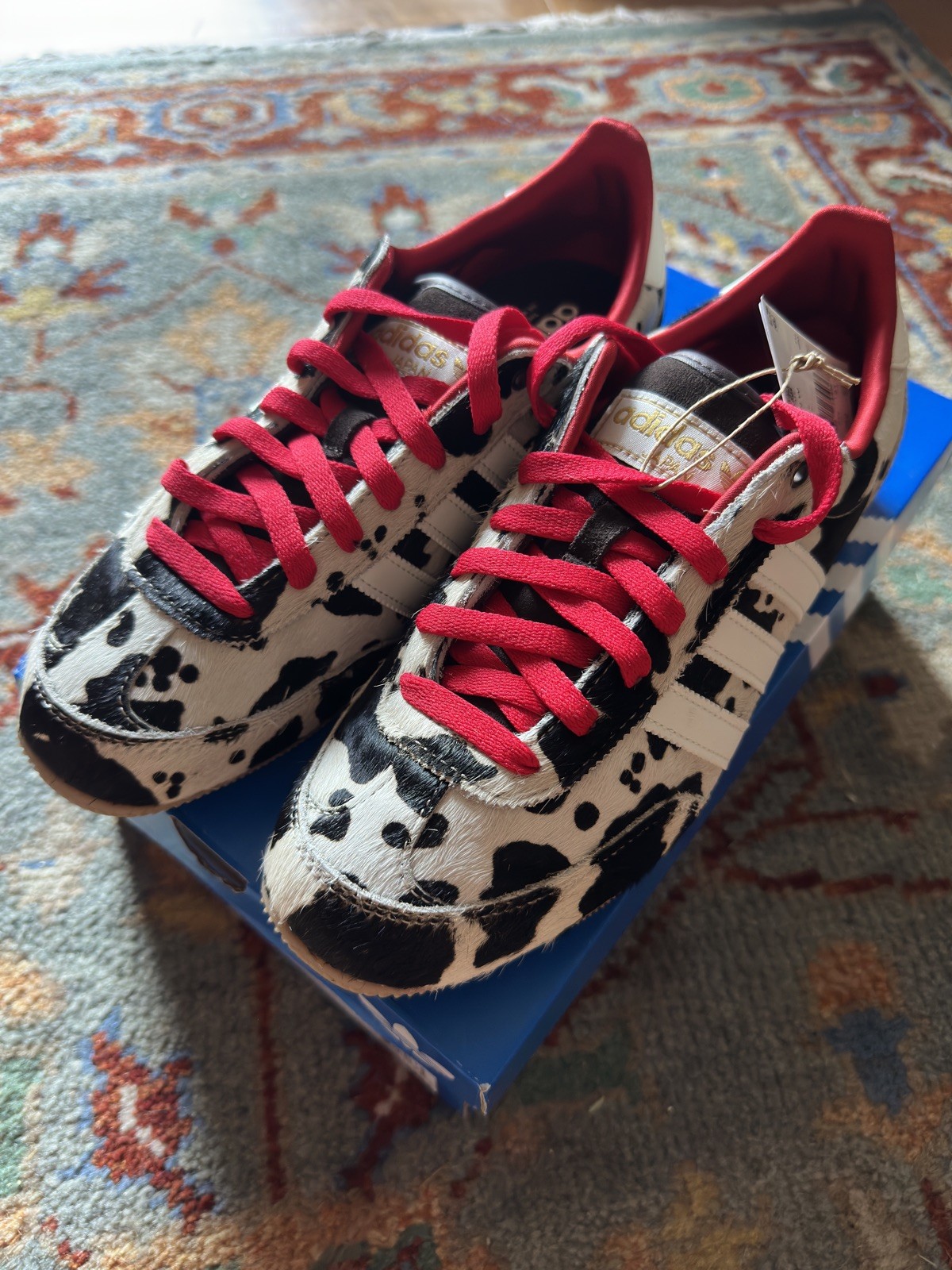 Adidas JAPAN ‘Cow Print’ Aurora Coffee White Red (KI6954) NEW in box 9 – Samba