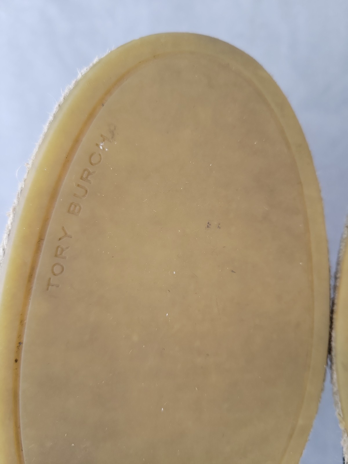 Tory Burch Women’s Black Leather Eleanor Tonal Logo Espadrilles Shoes Size 10.5