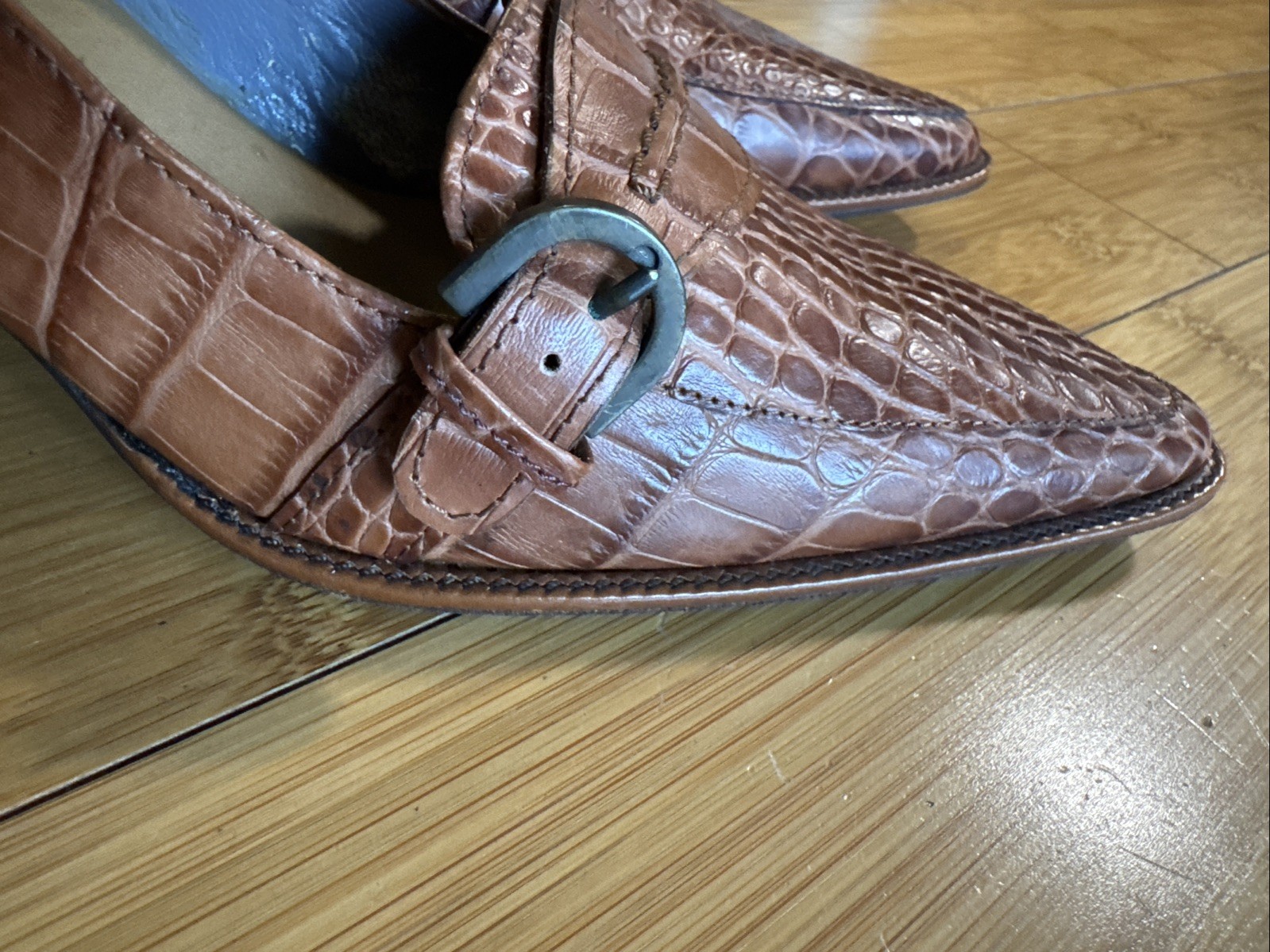 YANKO women’s size 5 designer brown leather pumps heels handmade in Spain