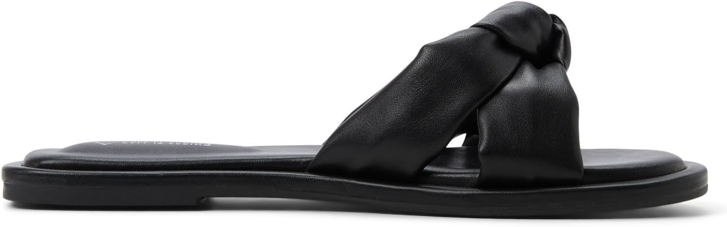 New In Box Call It Spring Women’s Apricot Flat Sandal, Black, 8 NIB