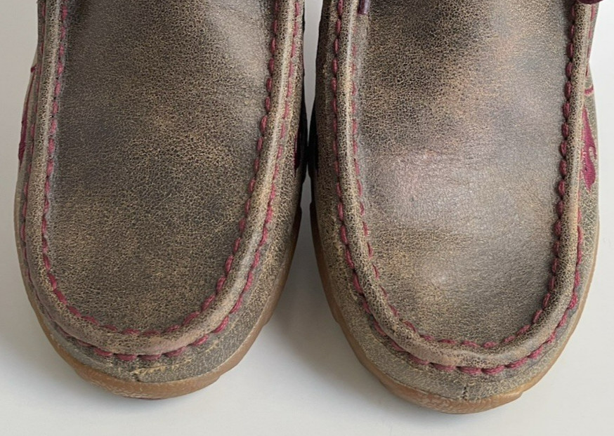 Twisted X Chukka Driving Moc Shoes Wo’s 8M Leather Embroidery Booties ~Excellent