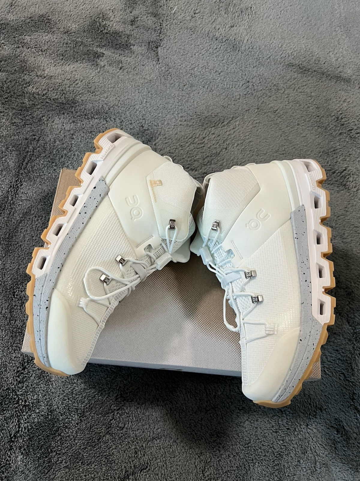 On Womens Cloudtrax Undyed White Size 7 Textile Synthetic Hiking Shoes