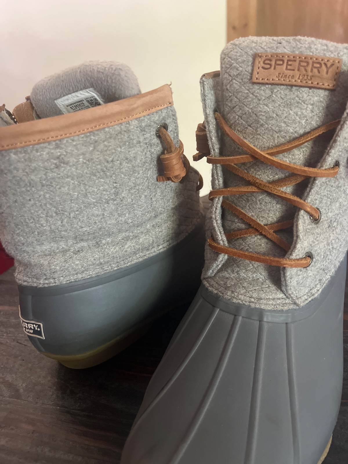Sperry- Saltwater Wool Boot, Women’s 10, Dark Grey