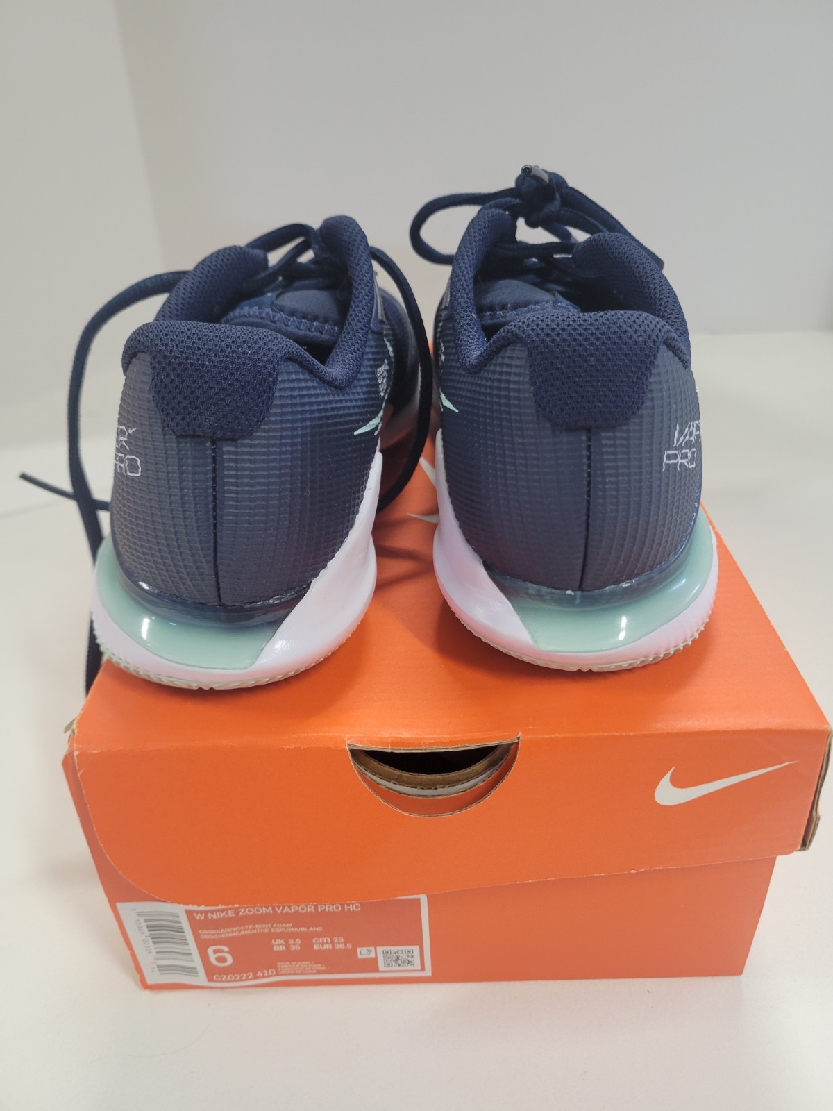 Size 6 – NikeCourt Air Zoom Vapor Pro Obsidian Mint Foam W