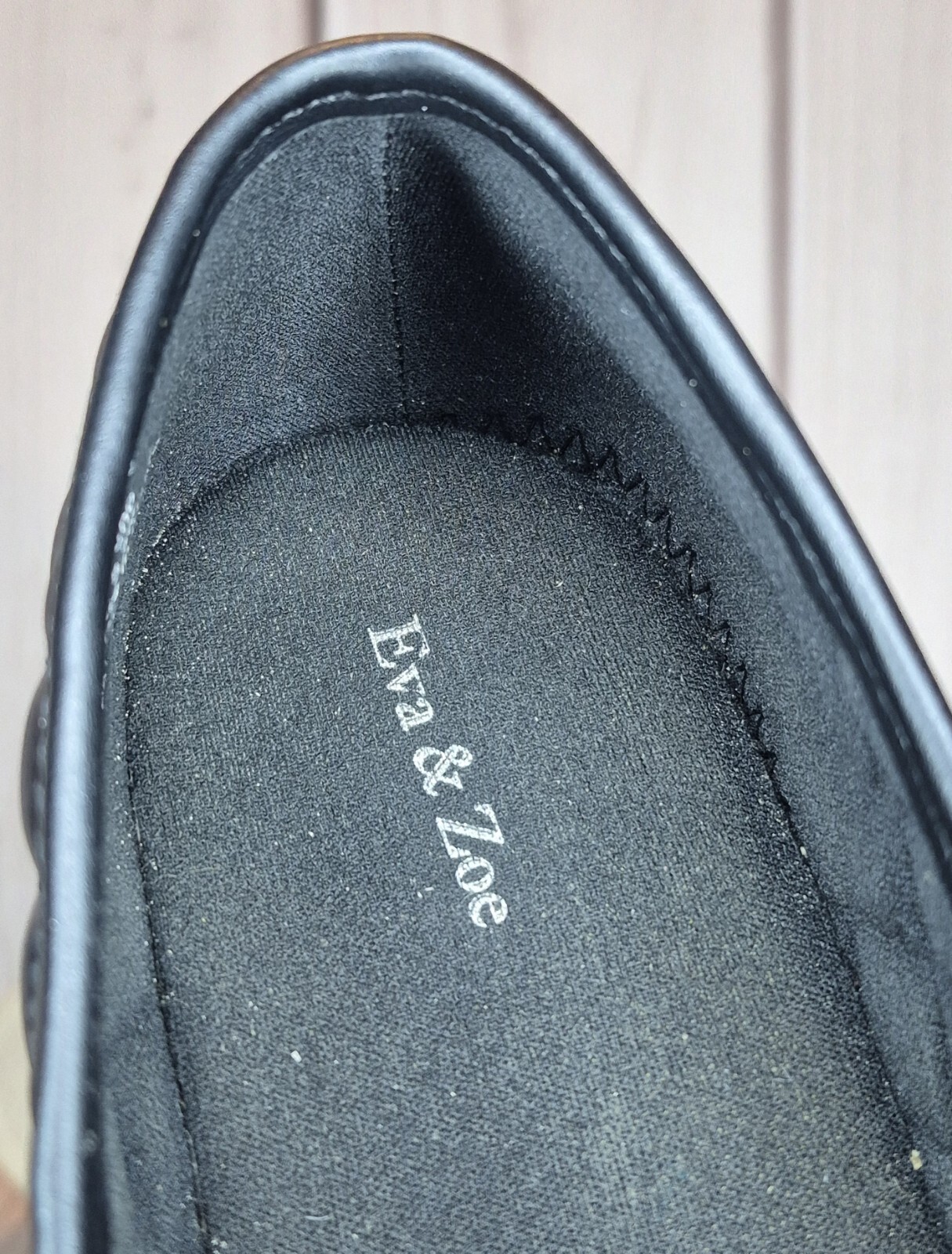 Eva & Zoe Women’s Size 8.5M Juno Black Quilted Leather & Textile Shoes